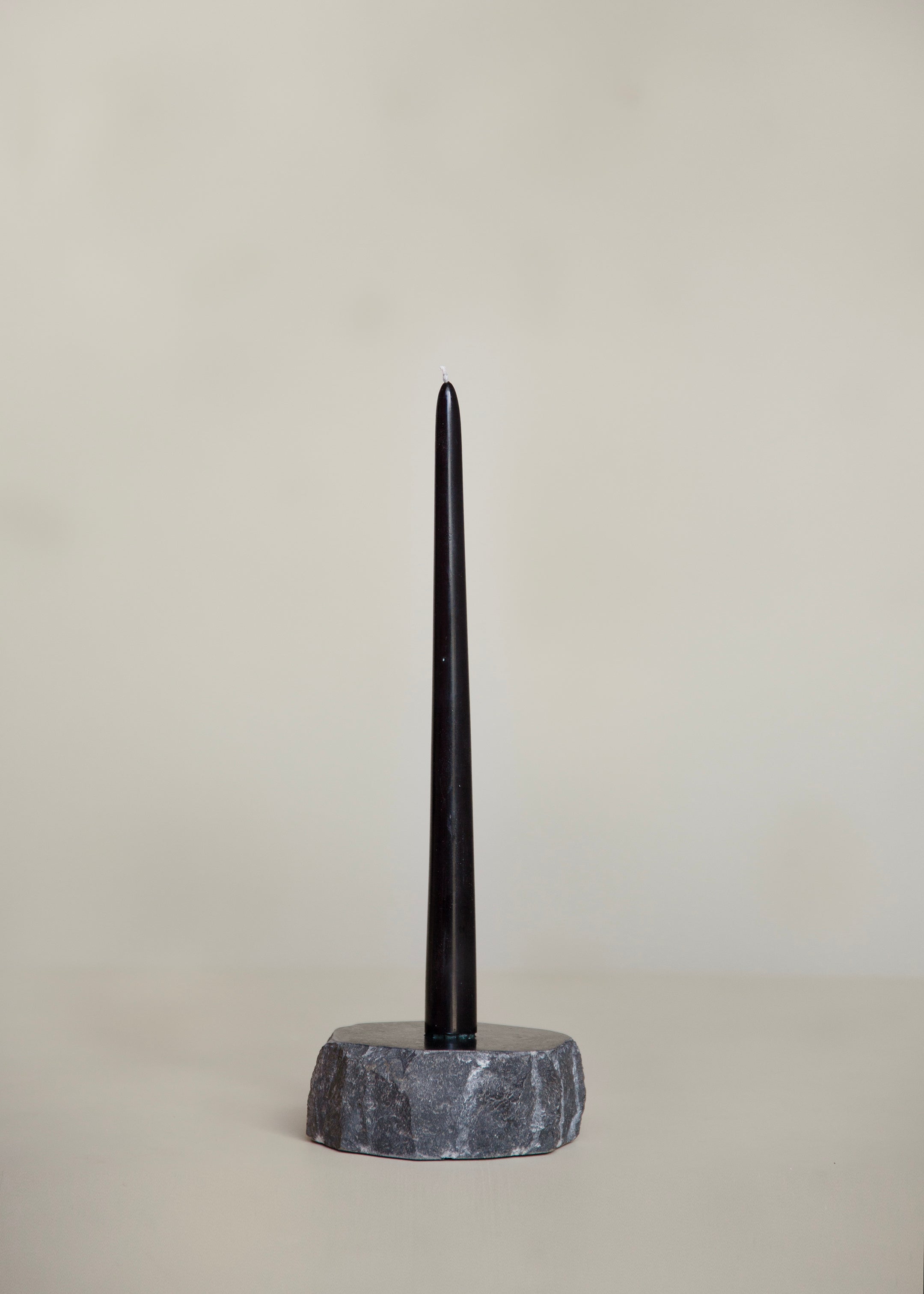 Marble Candle Holder / Single / Black