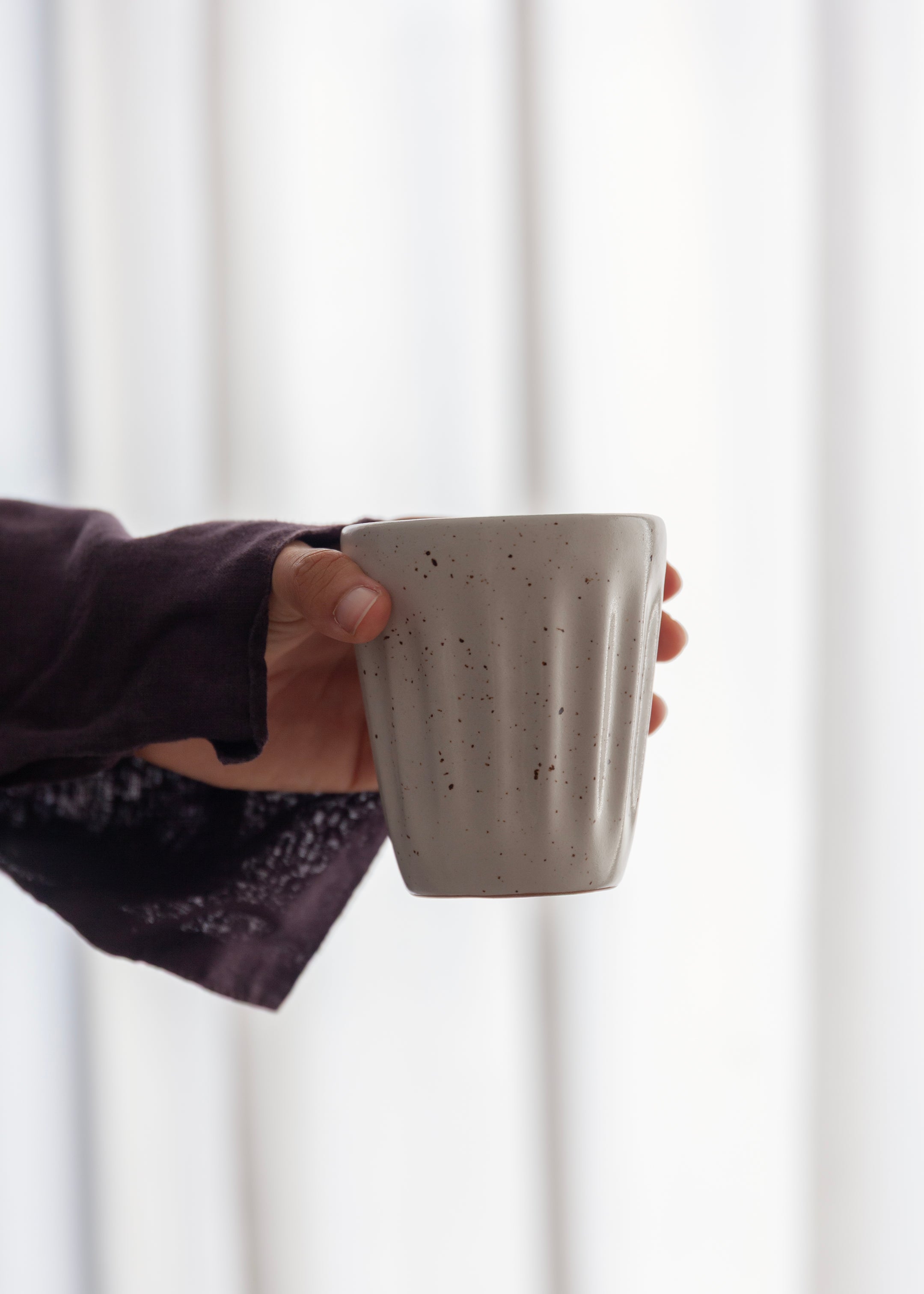 Nila Cup Set of 2 / Speckled White