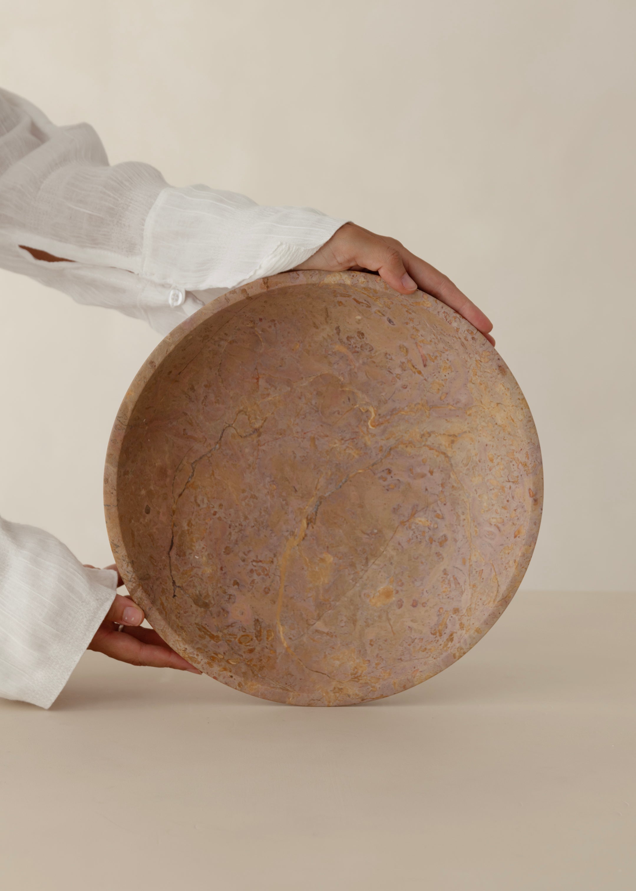 Nuru Marble Bowl / Pink Taupe