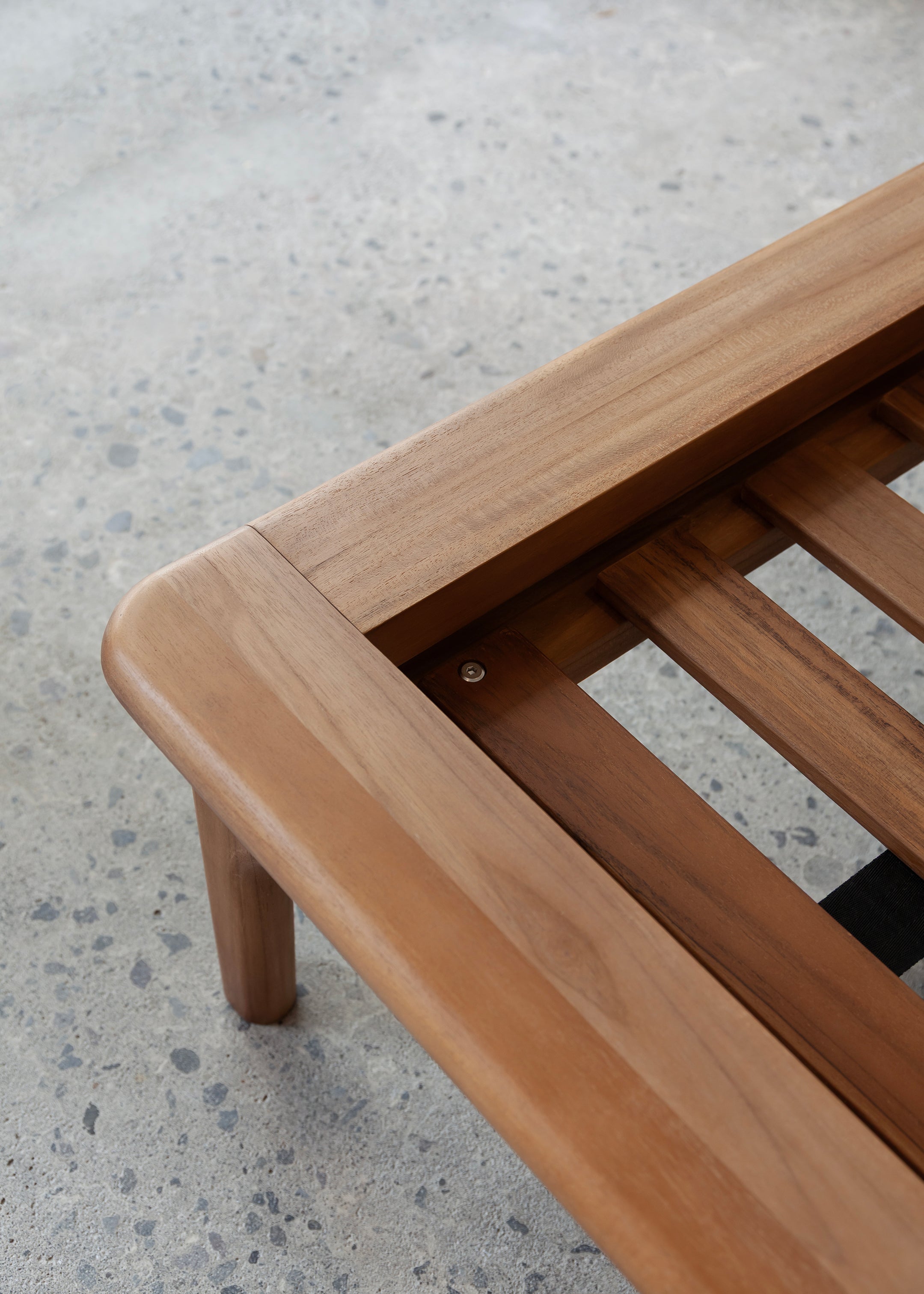 Noah Bed with Headboard / Dark Teak