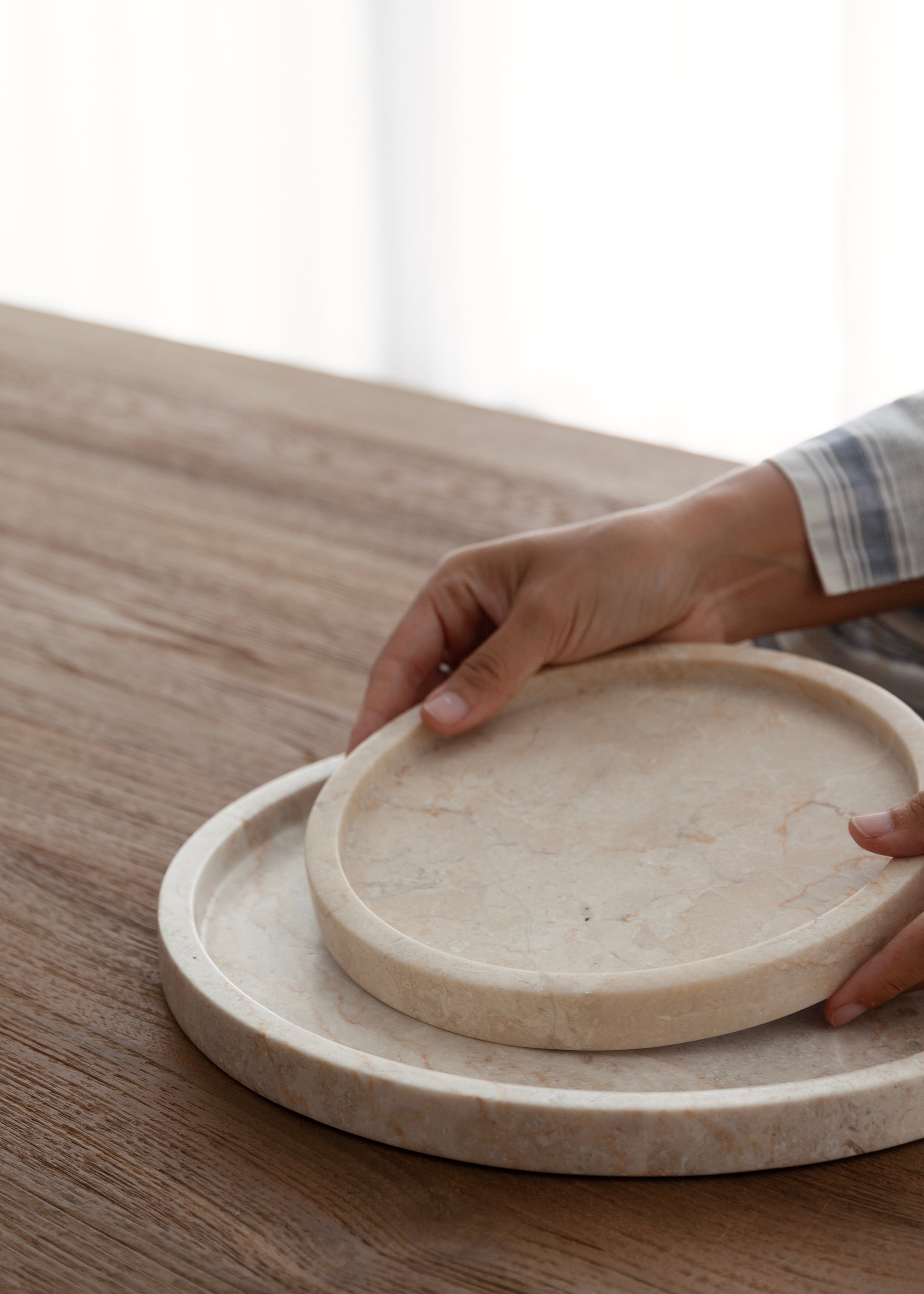 Oro Marble Tray / Cream