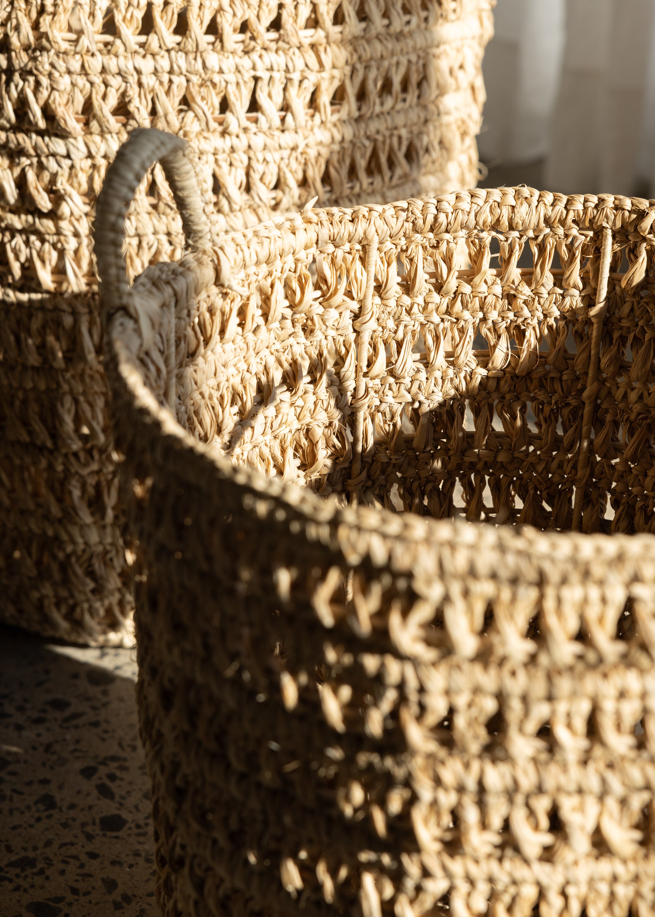 Ingrid Raffia Basket Set Of 2 / Natural