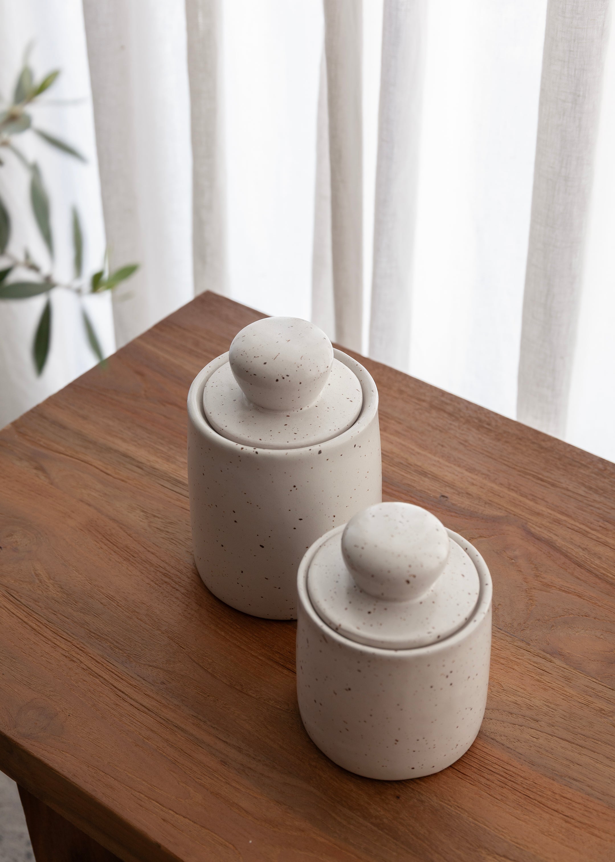 Ranu Canister / Speckled White