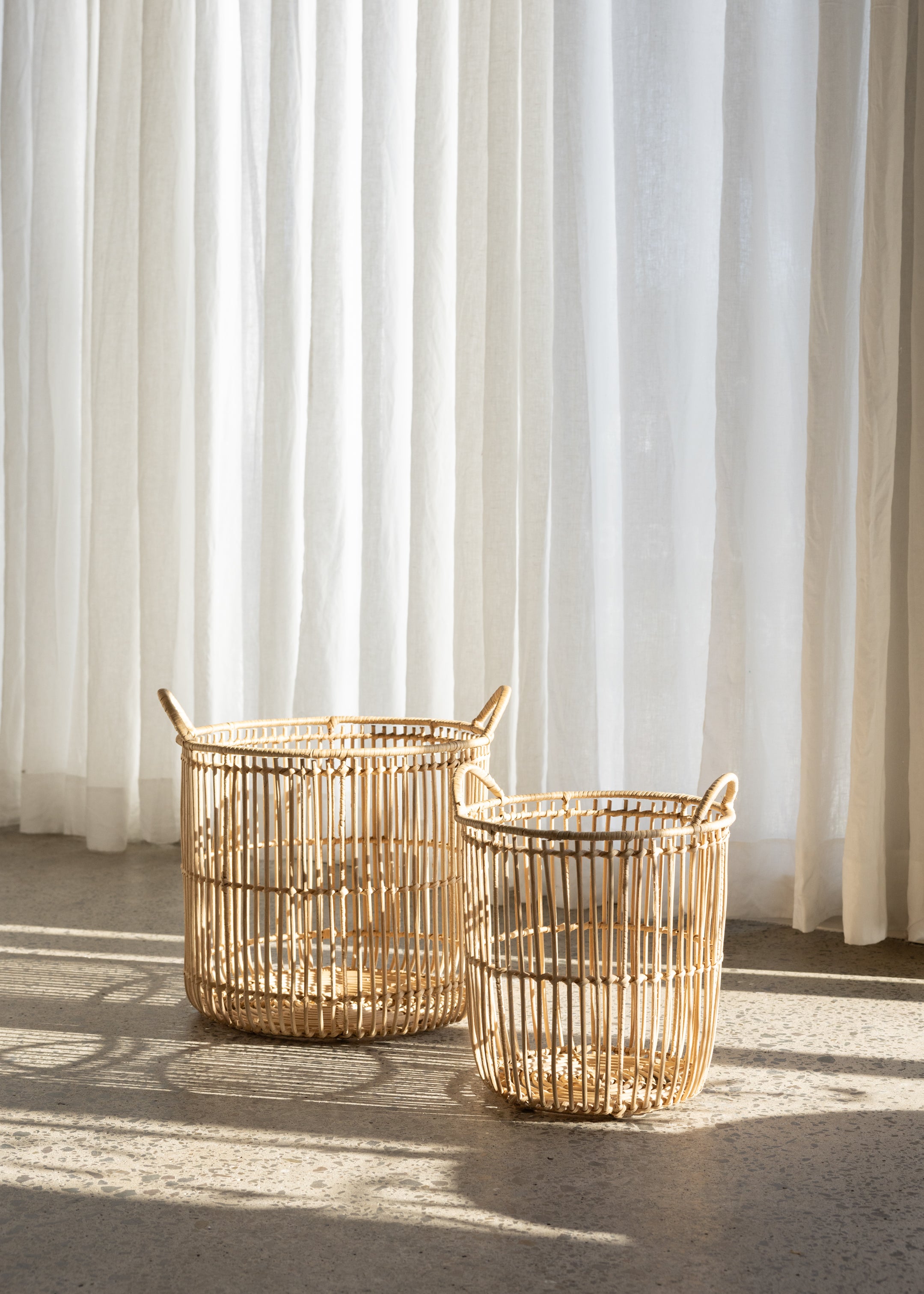 Kaia Rattan Basket Set Of 2 / Natural