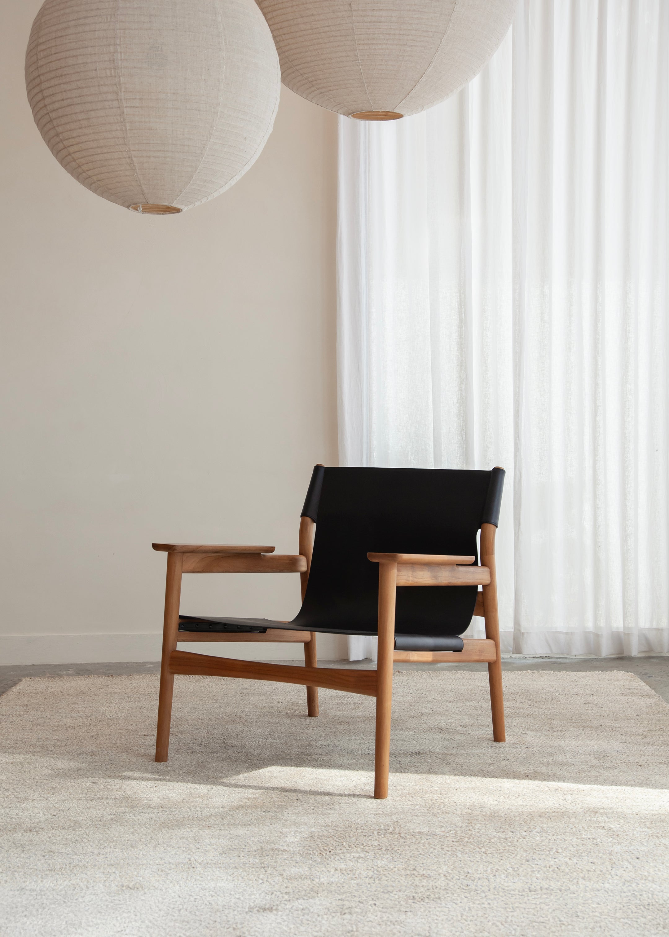 Sana Leather Chair / Black