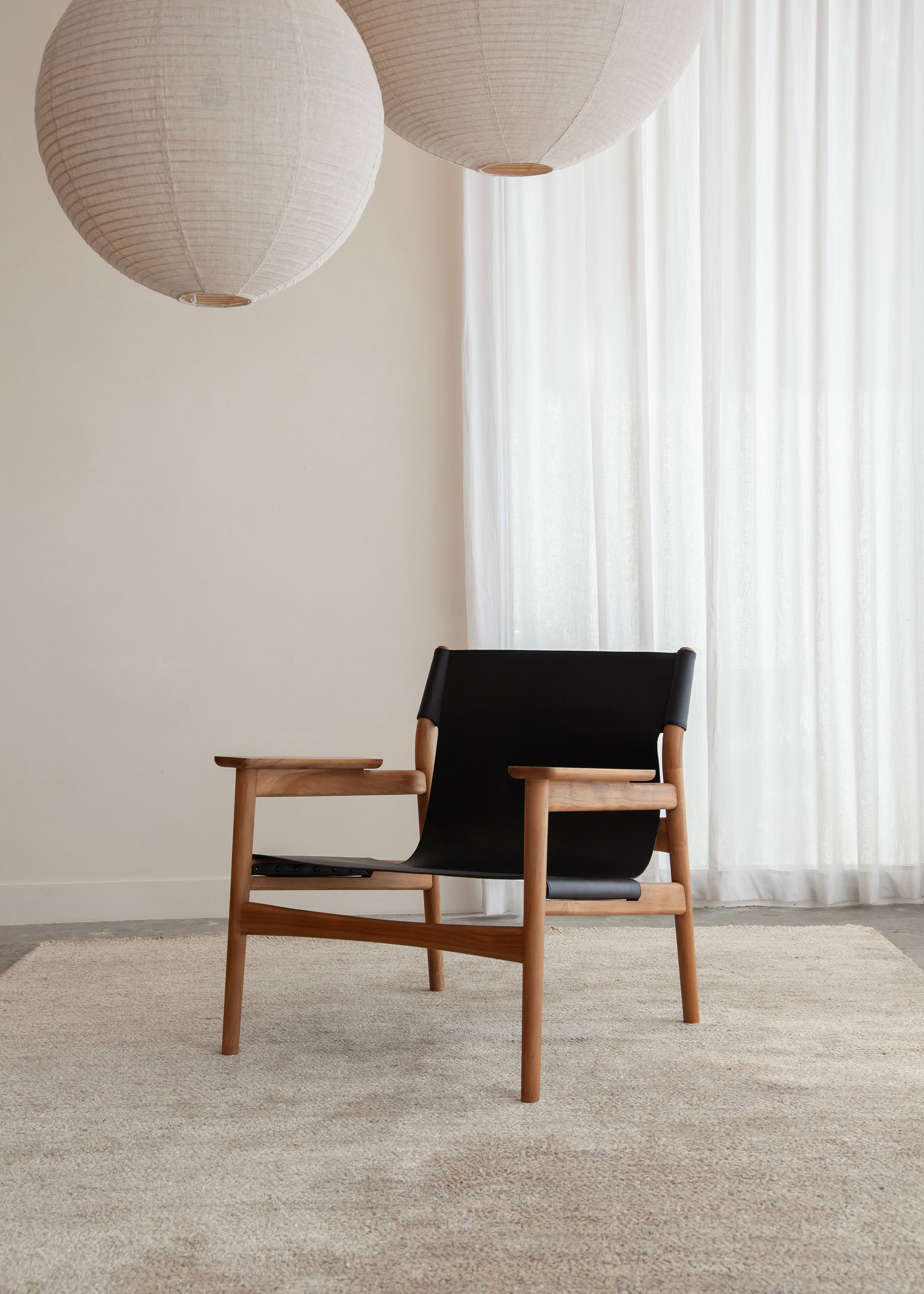 Sana Leather Chair / Black