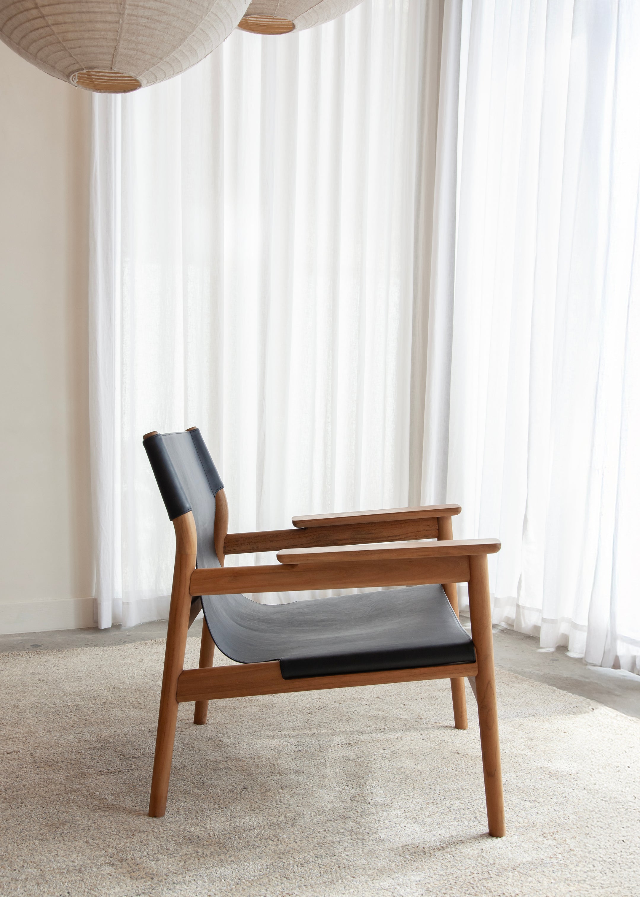 Sana Leather Chair / Black