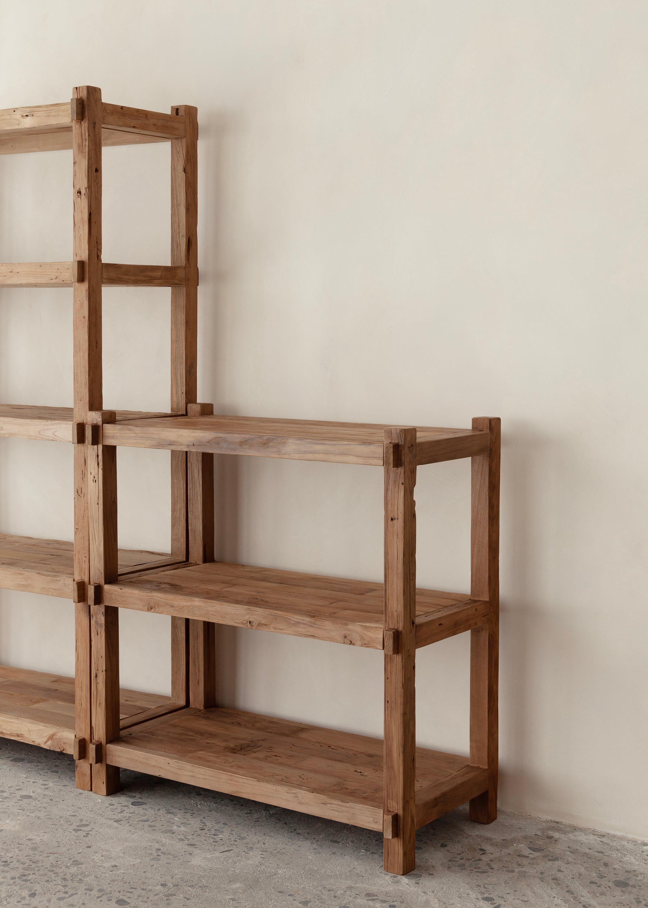 Saya Low Bookshelf 90cm / Dark Teak