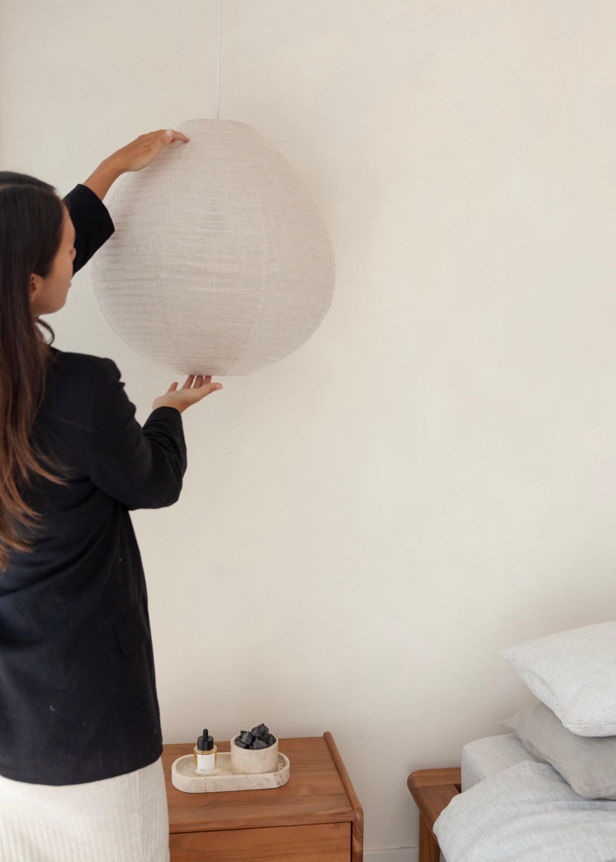 Soma Linen Lantern / Natural