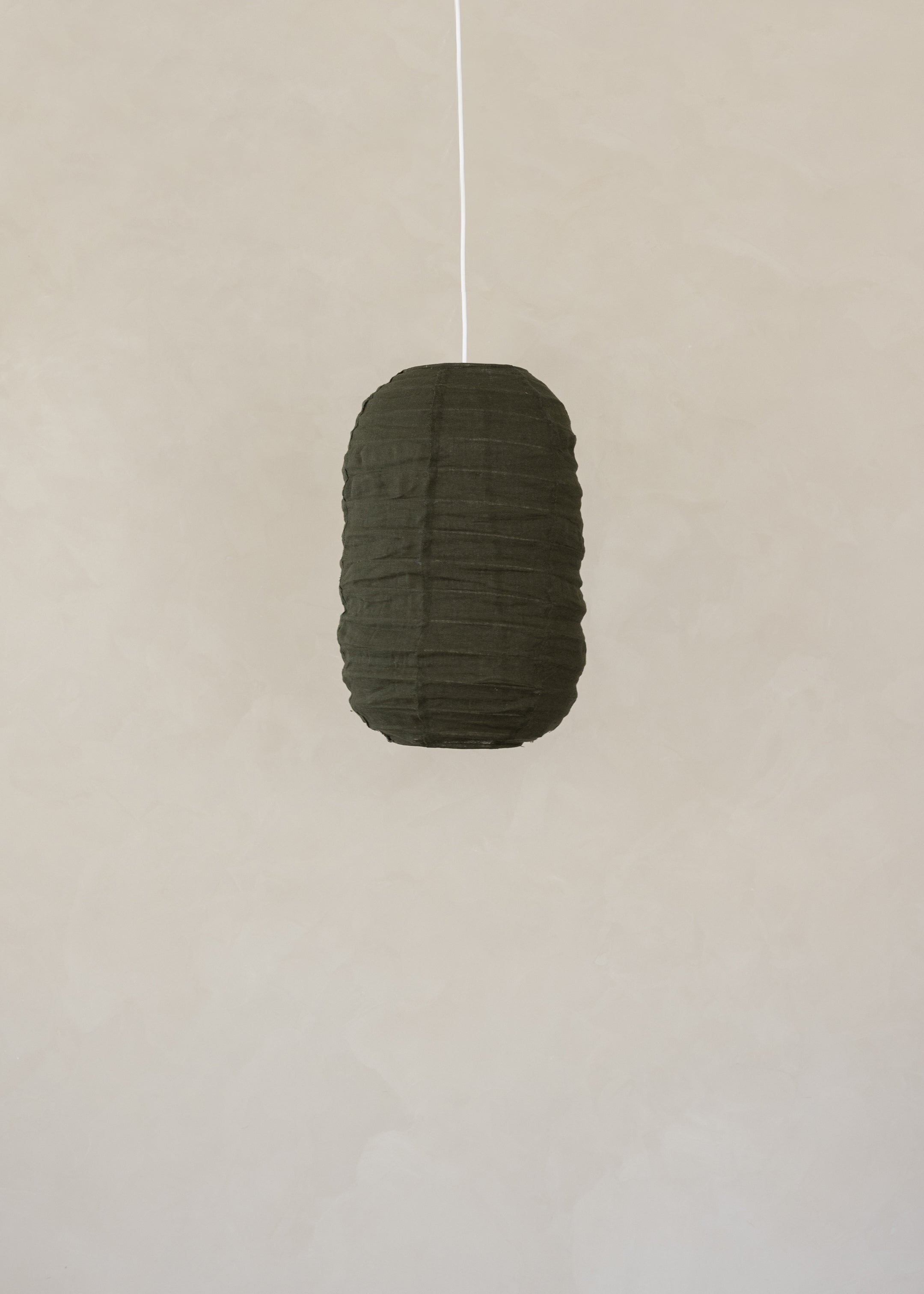 Shanti Linen Lantern / Olive / Small