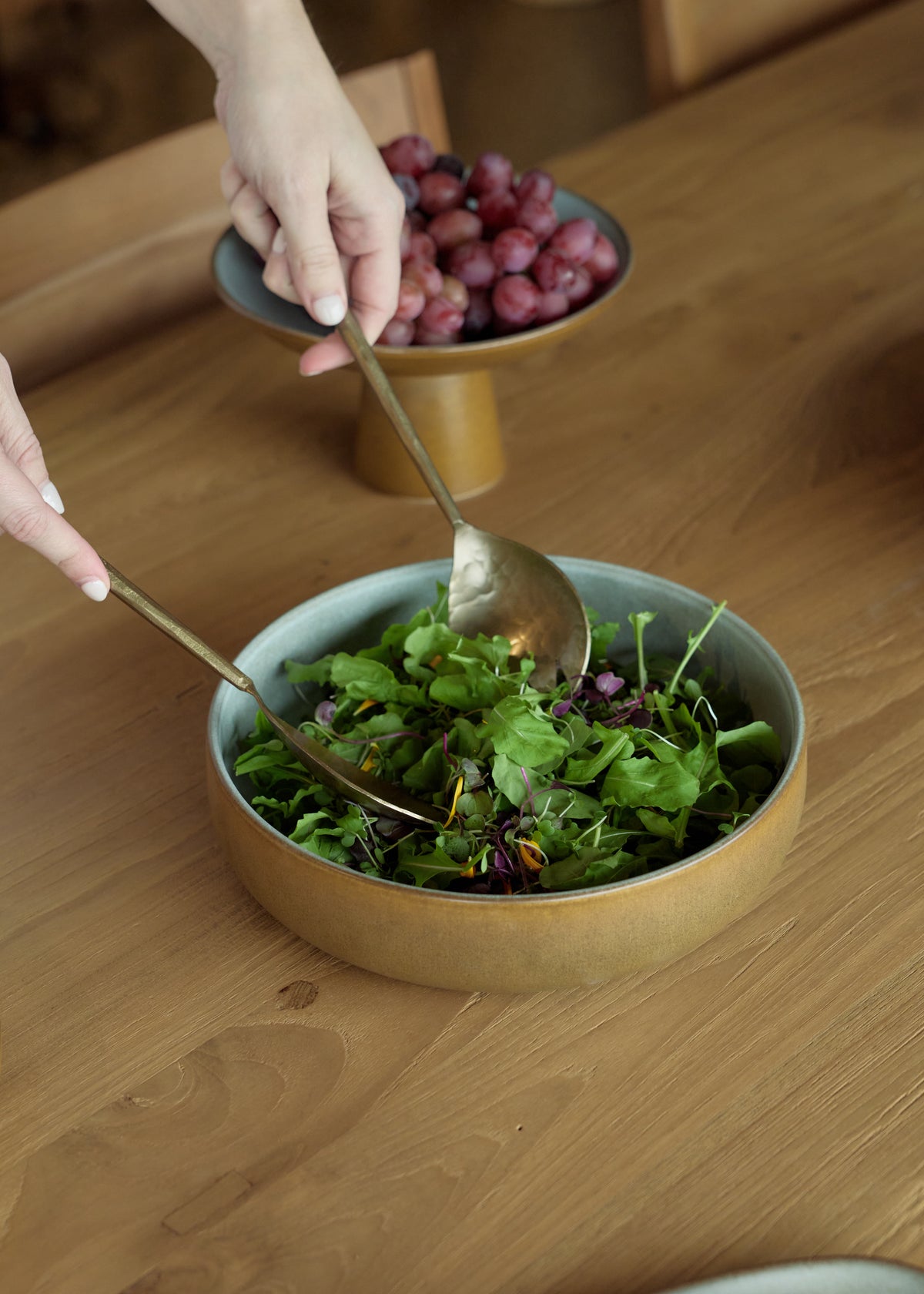 Cone Handle Salad Servers / Pair