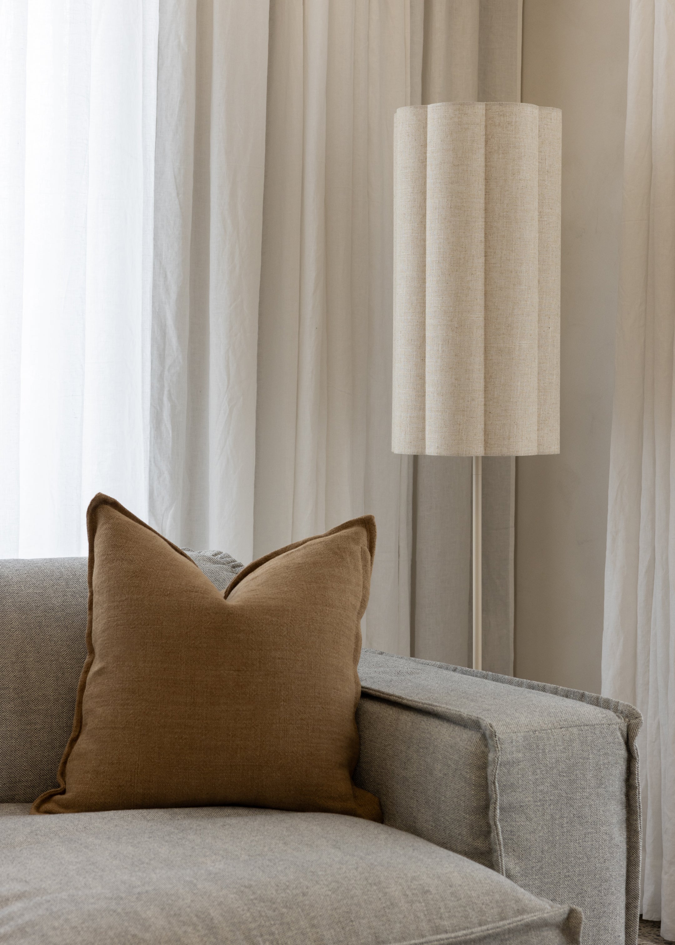 Talstone Linen Floor Lamp