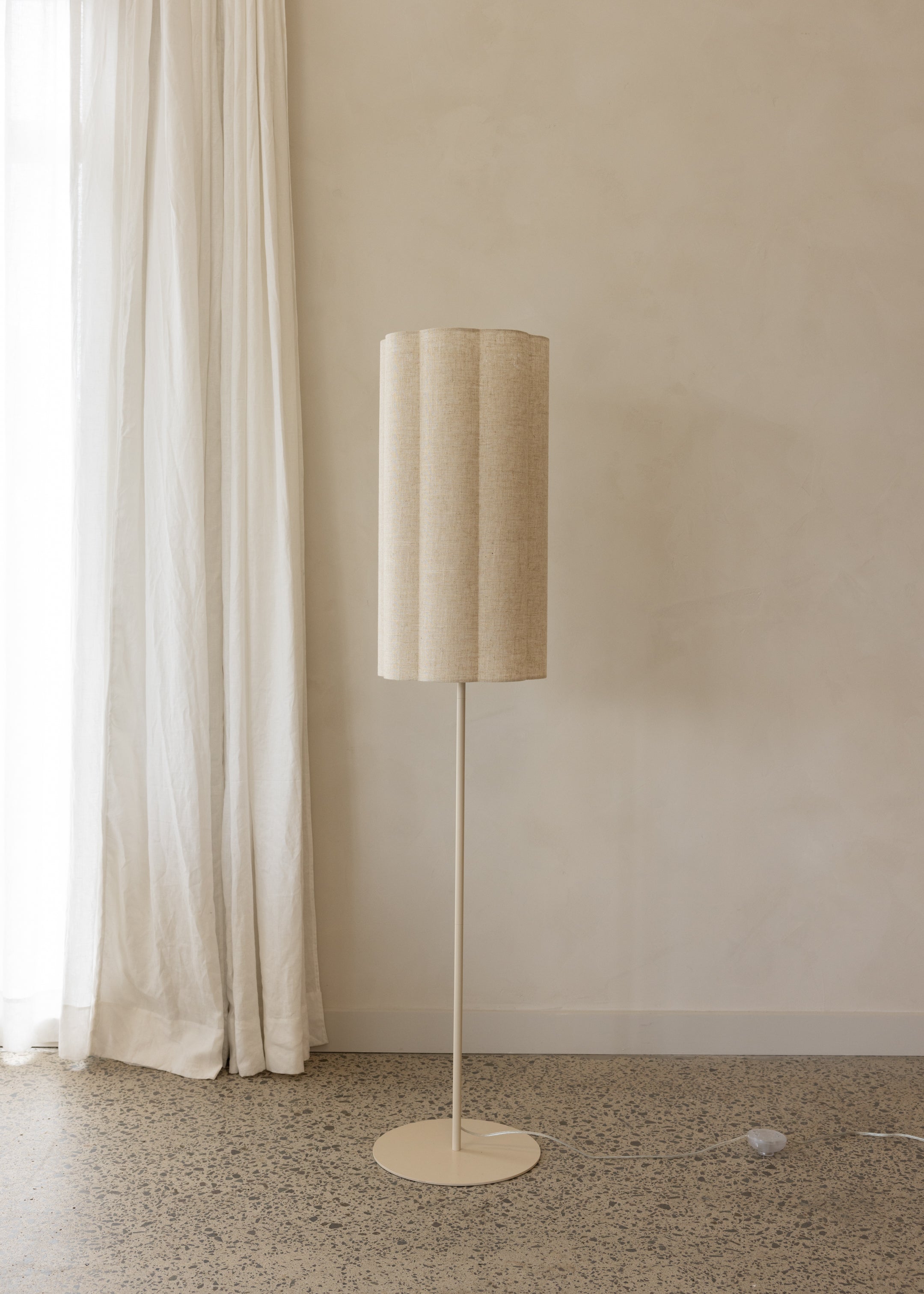 Talstone Linen Floor Lamp