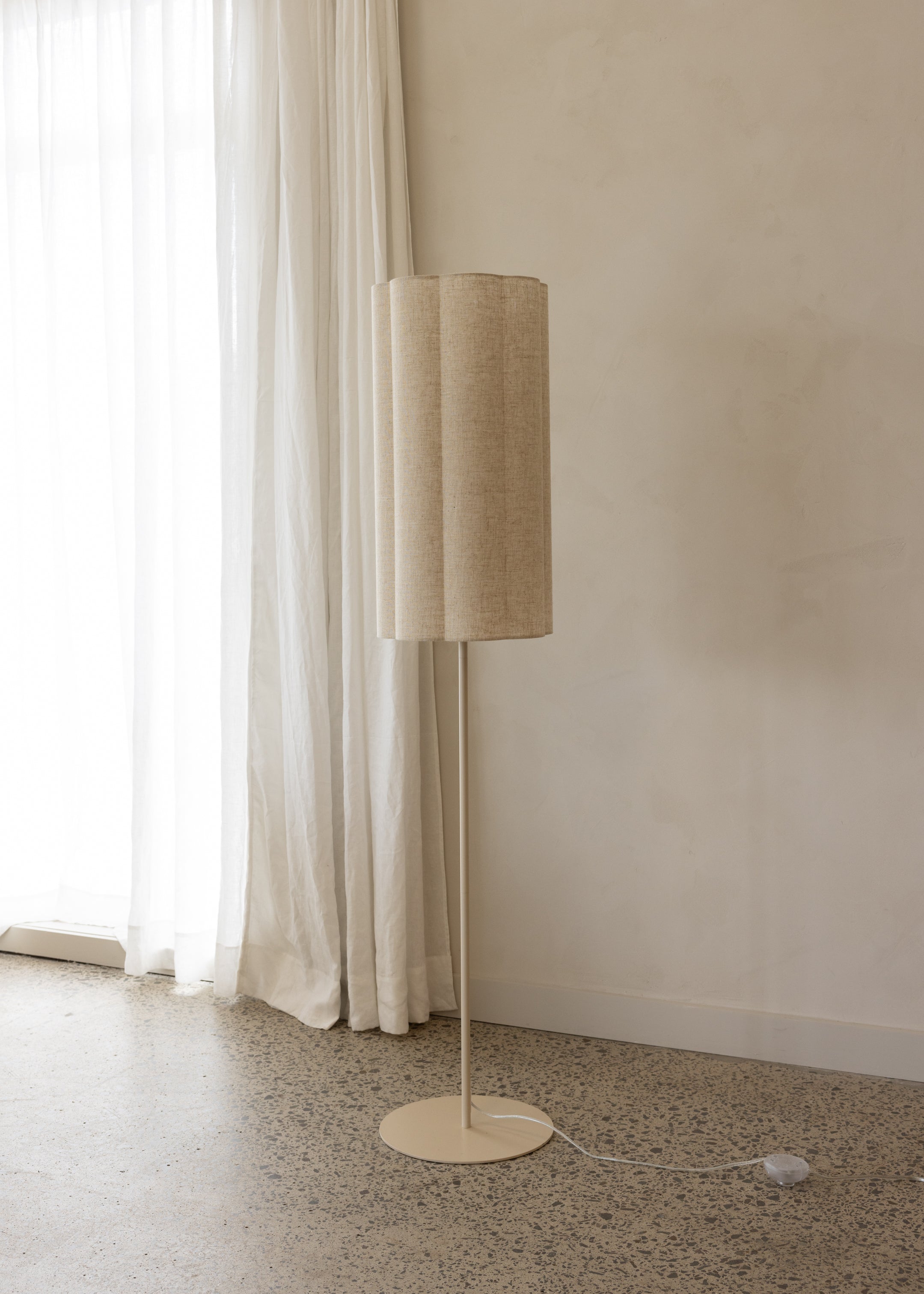 Talstone Linen Floor Lamp