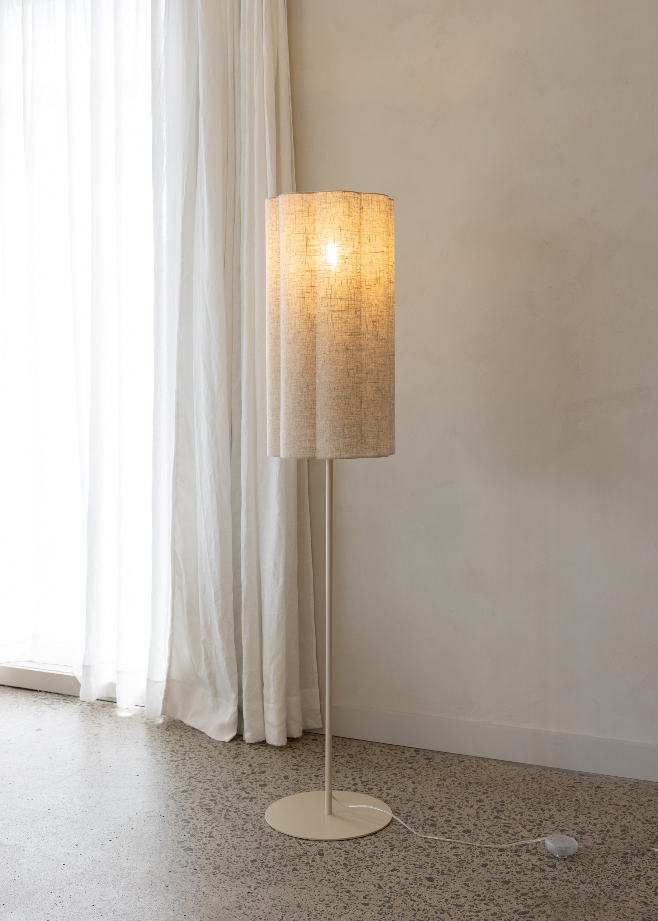 Talstone Linen Floor Lamp