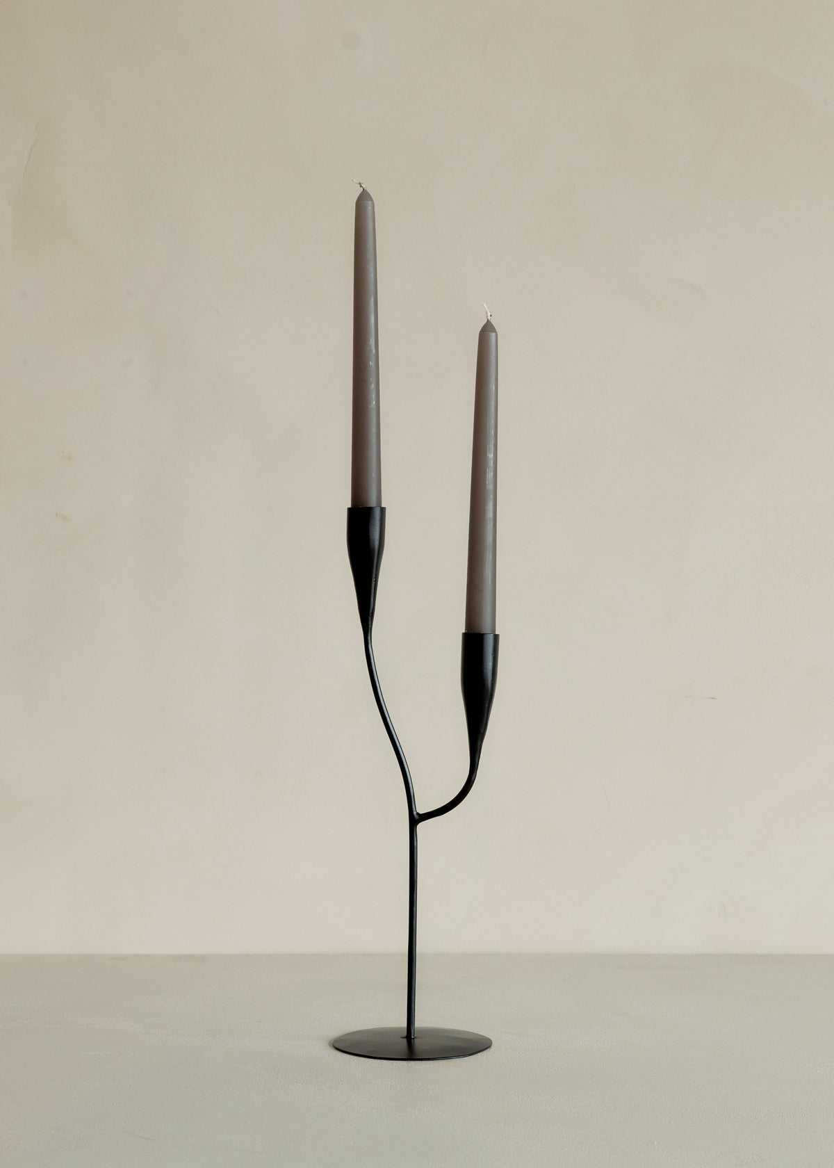 Taper Candle Set of 3 / Stone