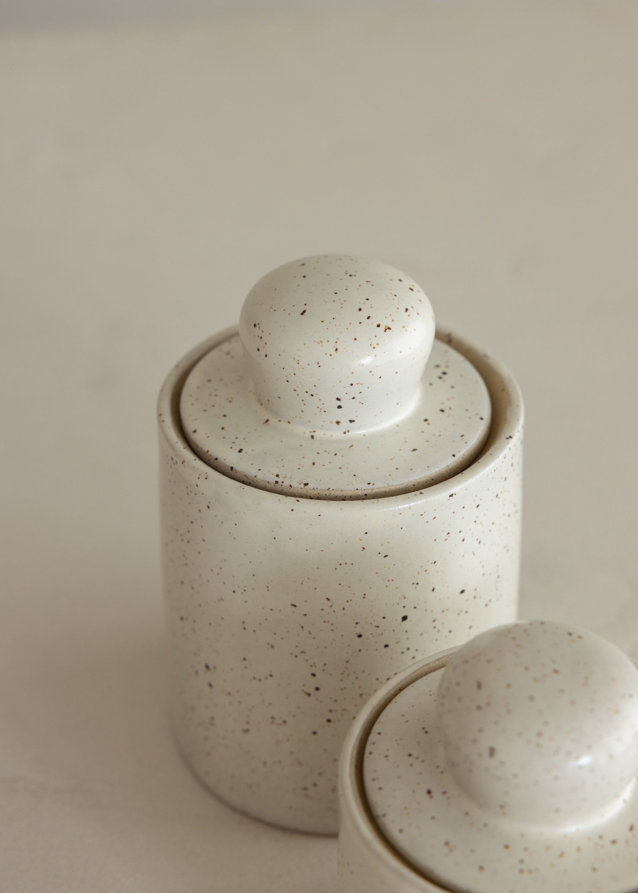 Urip Canister Large / Speckled White