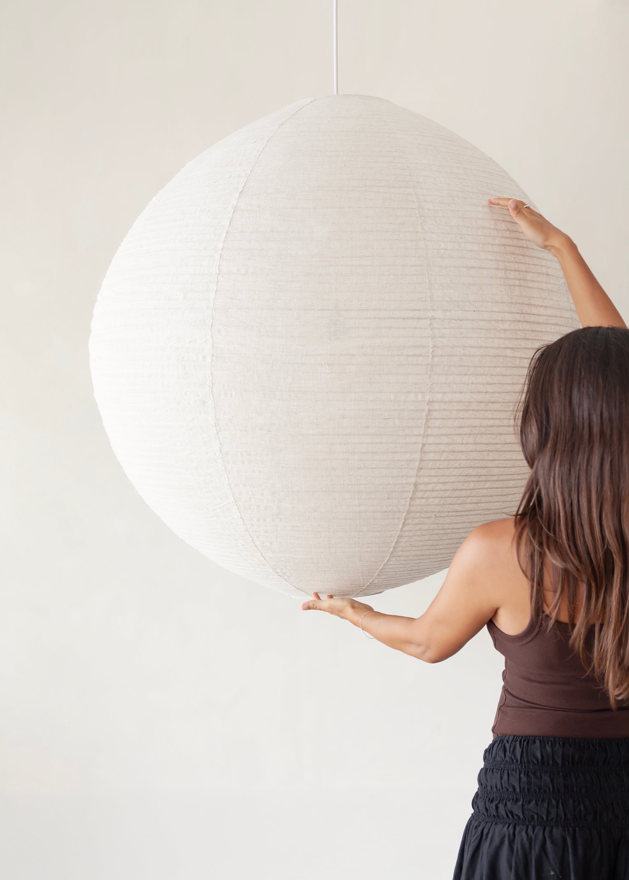 Vaya Linen Lantern / Natural