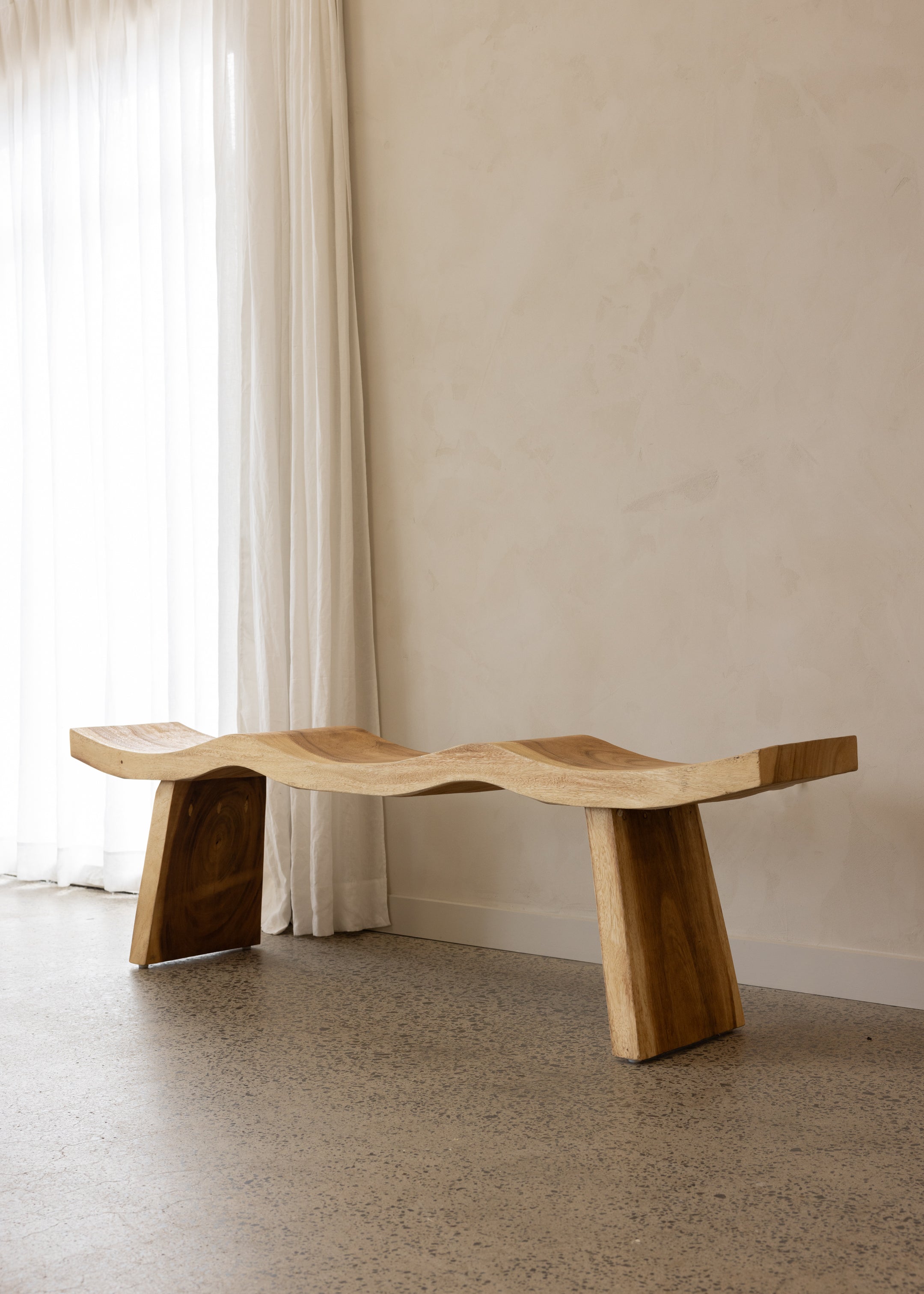 Wave Bench 180cm / Natural