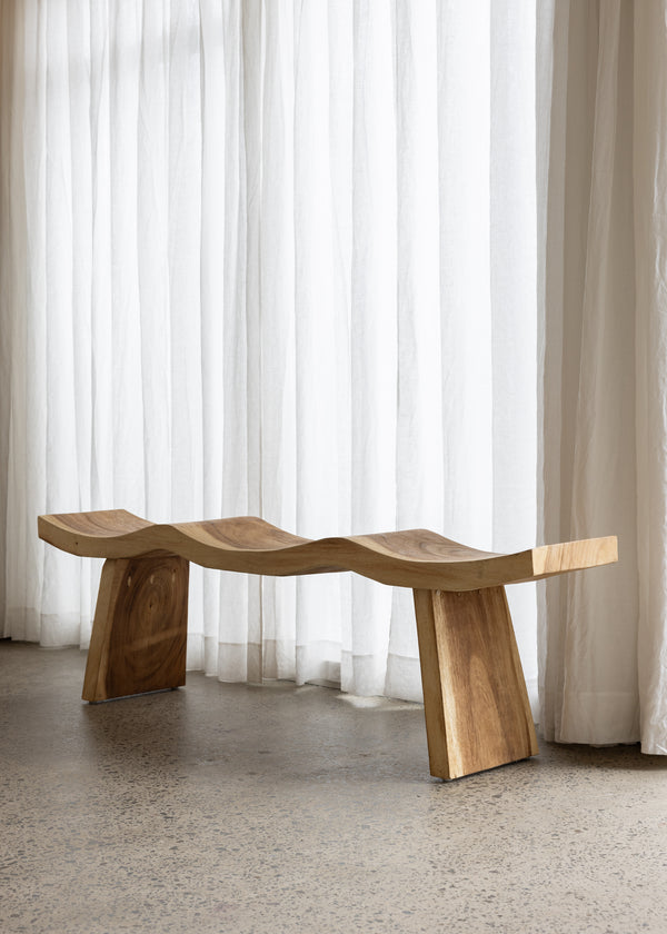 Wave Back Bench Wave Bench | Handcrafted Timber Furniture | Kayu Studio