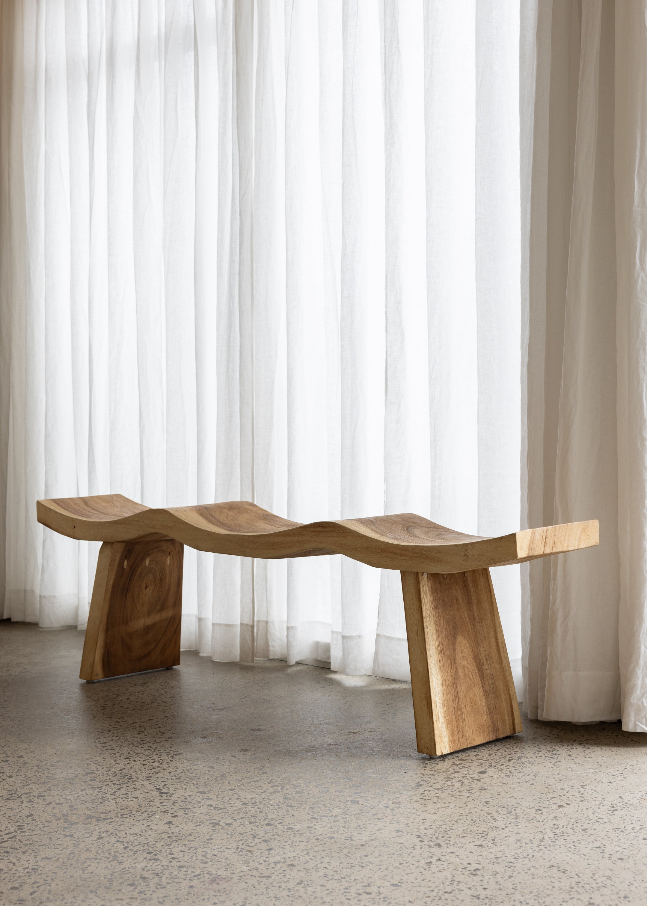 Wave Bench 180cm / Natural