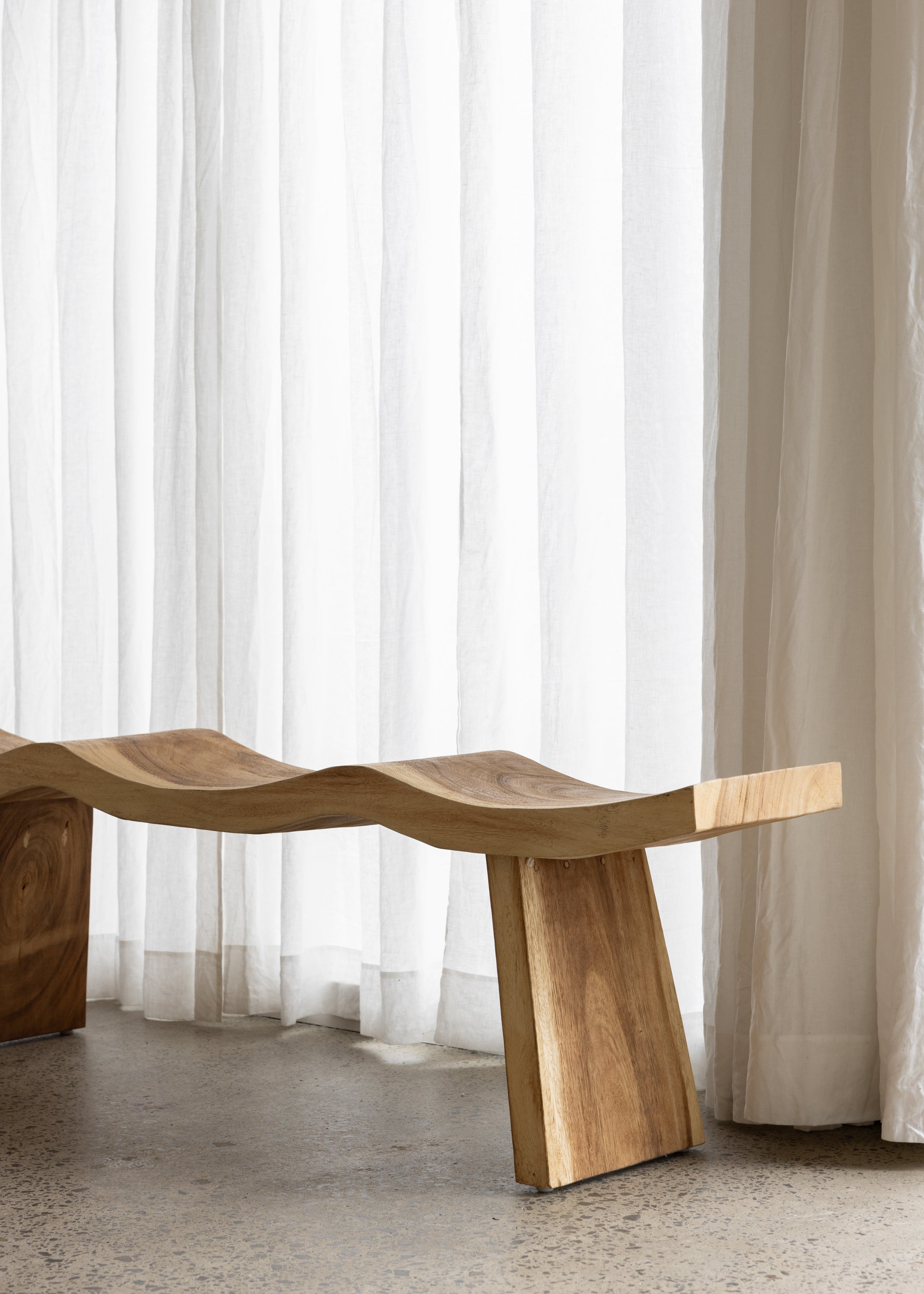 Wave Bench 180cm / Natural