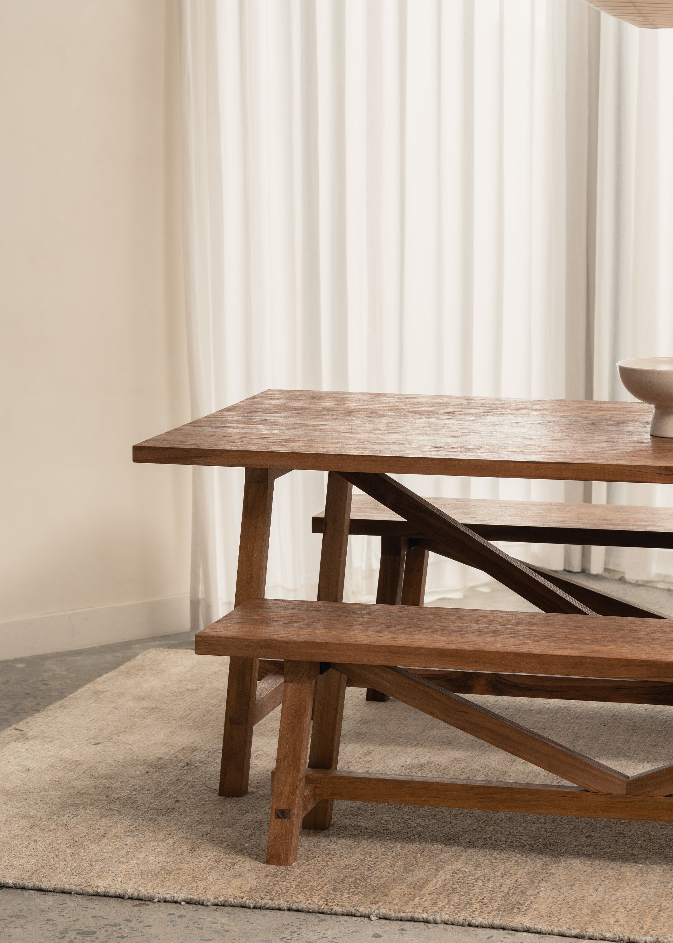 Hani Dining Table / Dark Teak