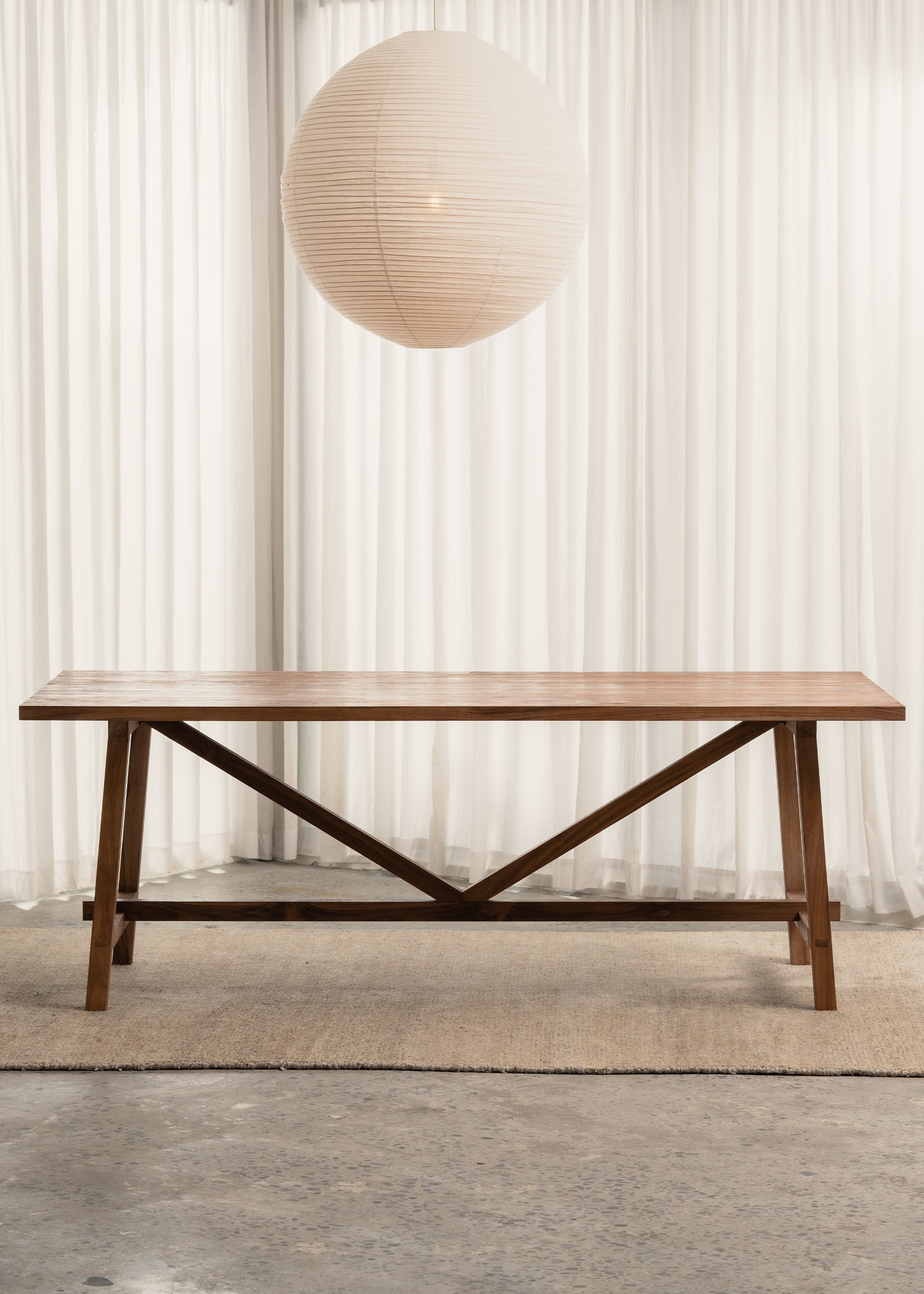 Hani Dining Table / Dark Teak
