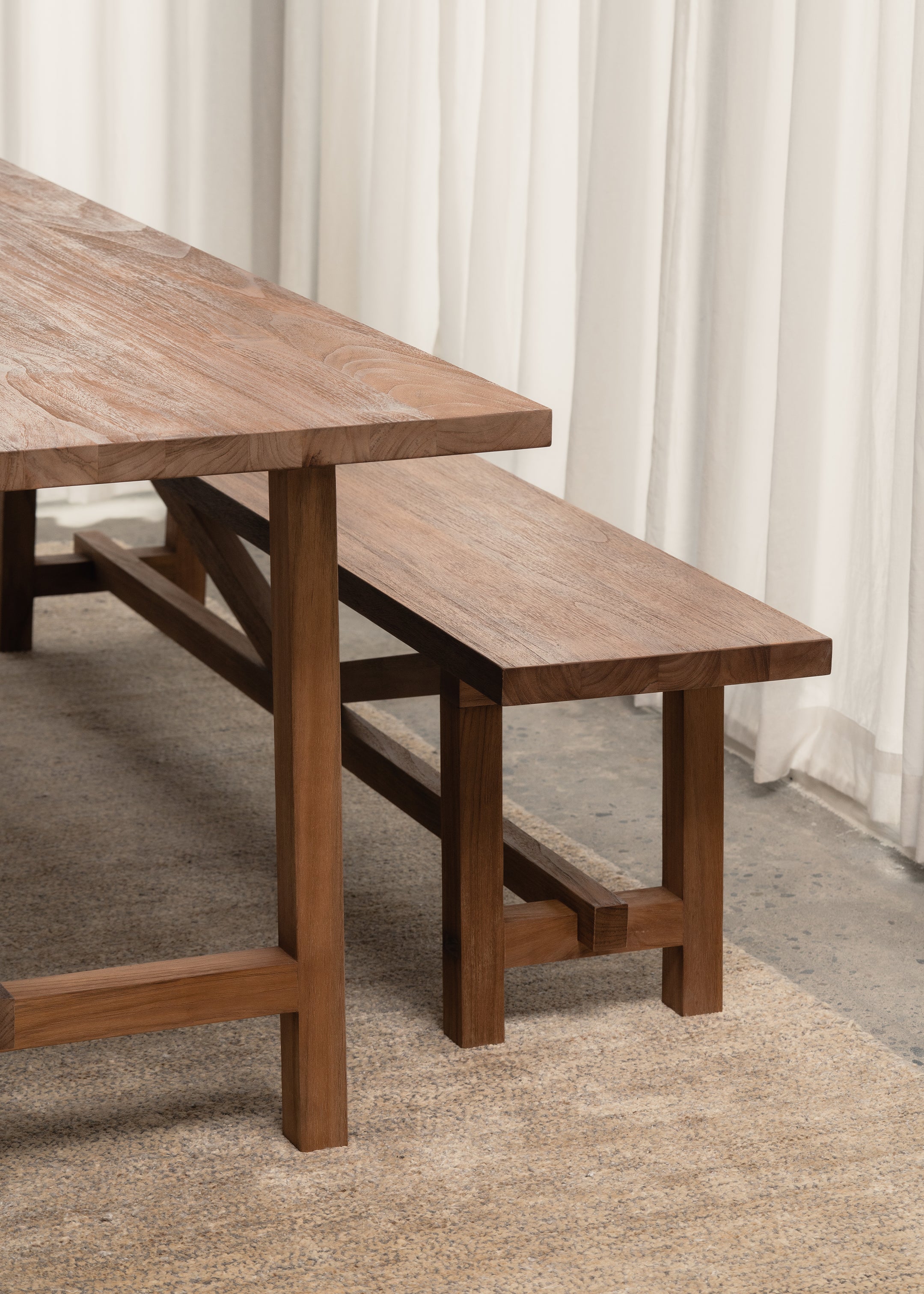 Hani Dining Table / Dark Teak