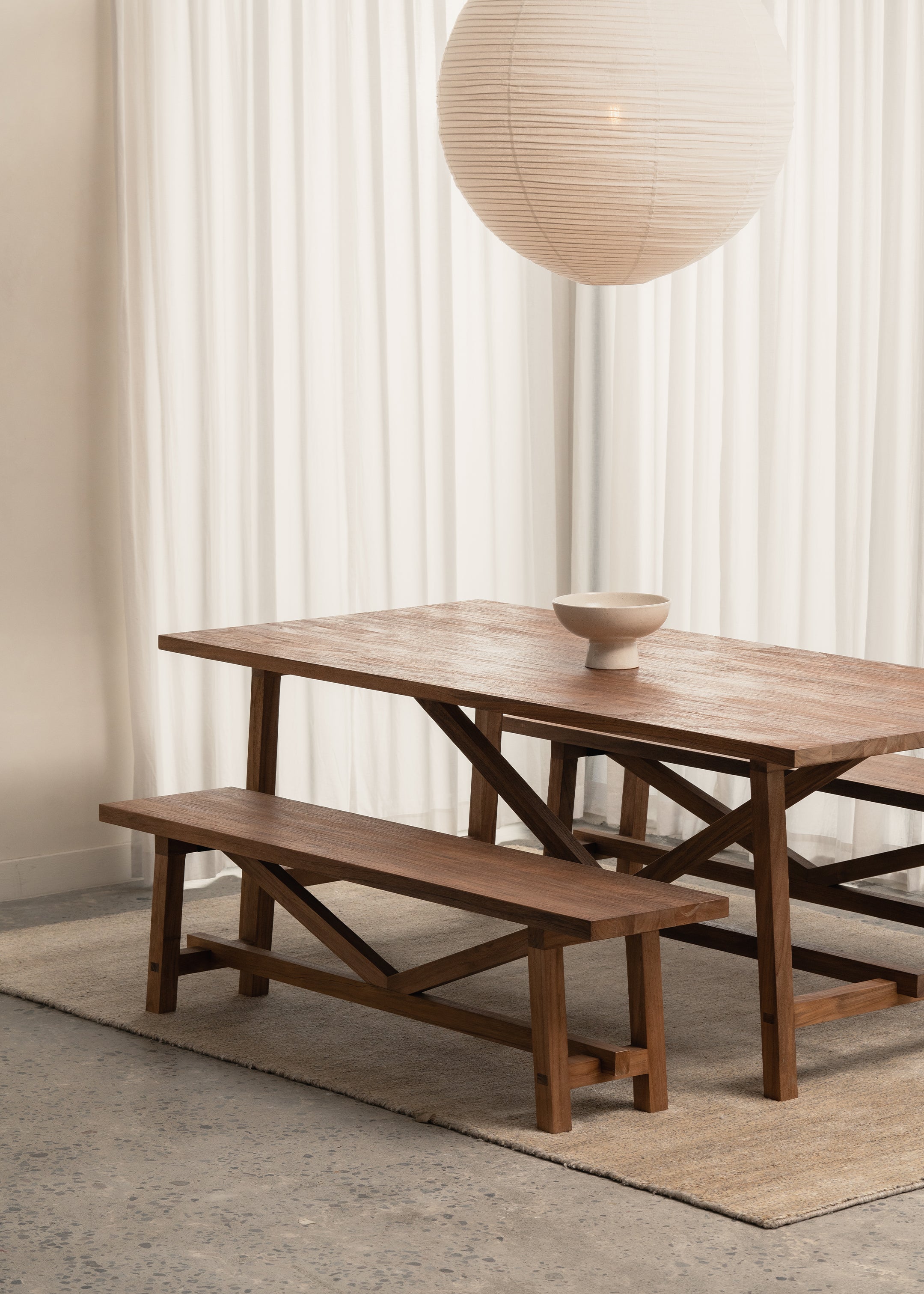 Hani Dining Table / Dark Teak