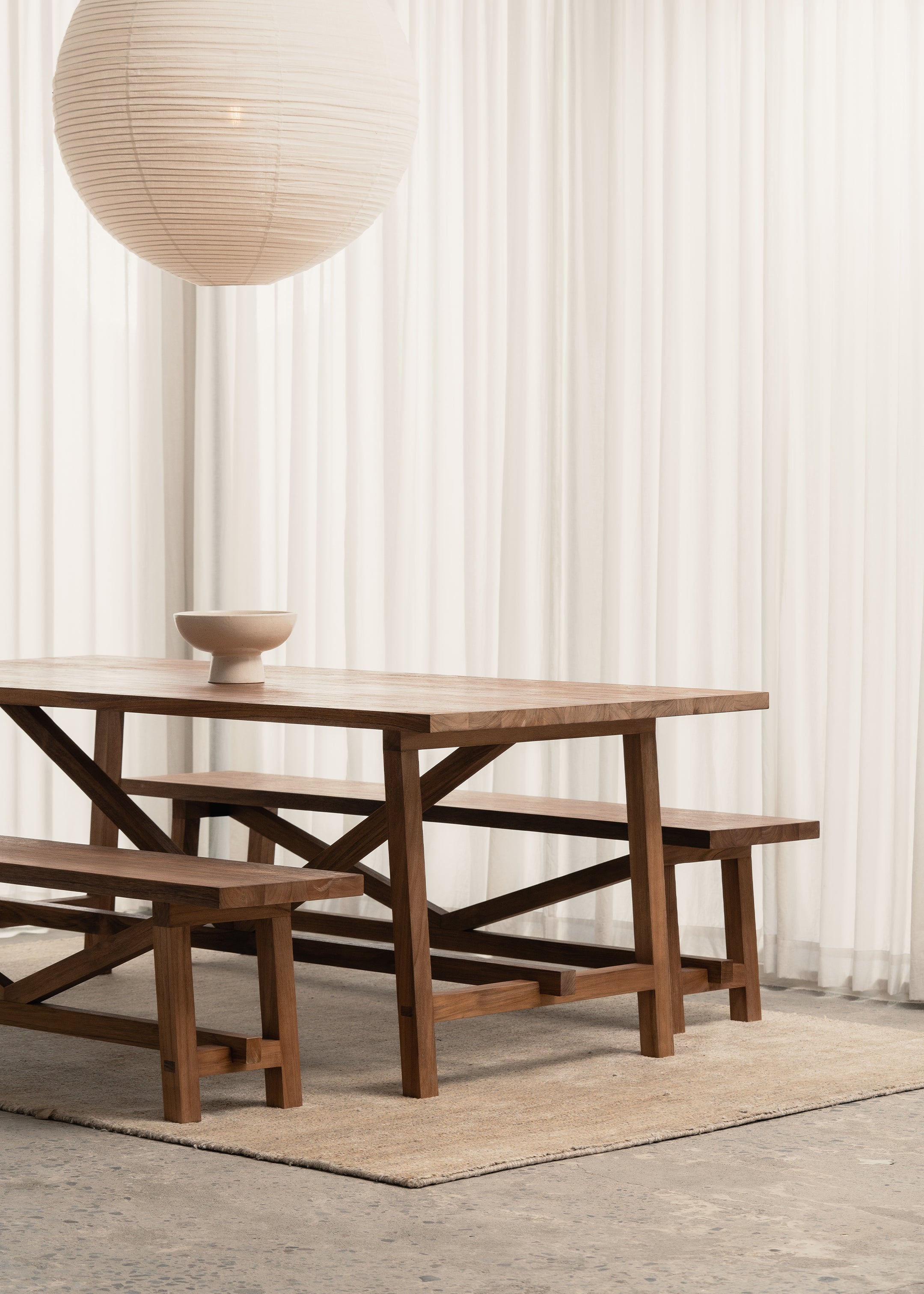 Hani Dining Table / Dark Teak
