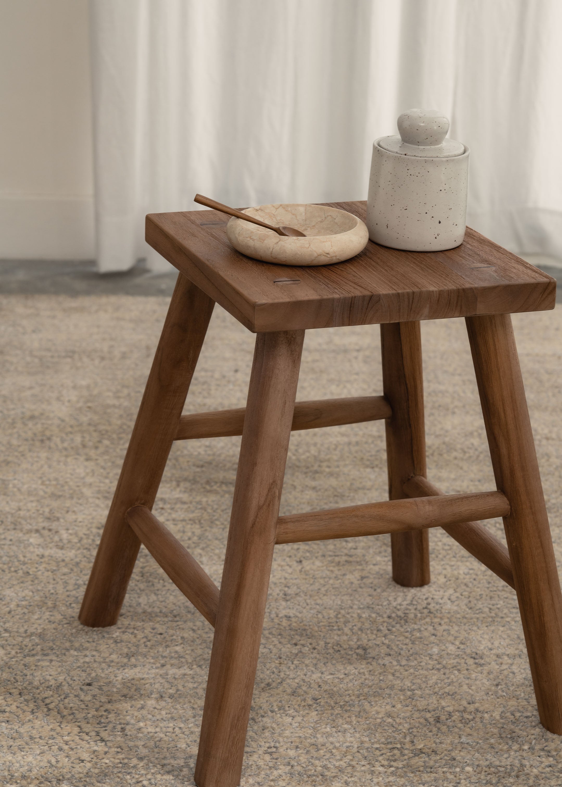 Kiran Stool / Dark Teak