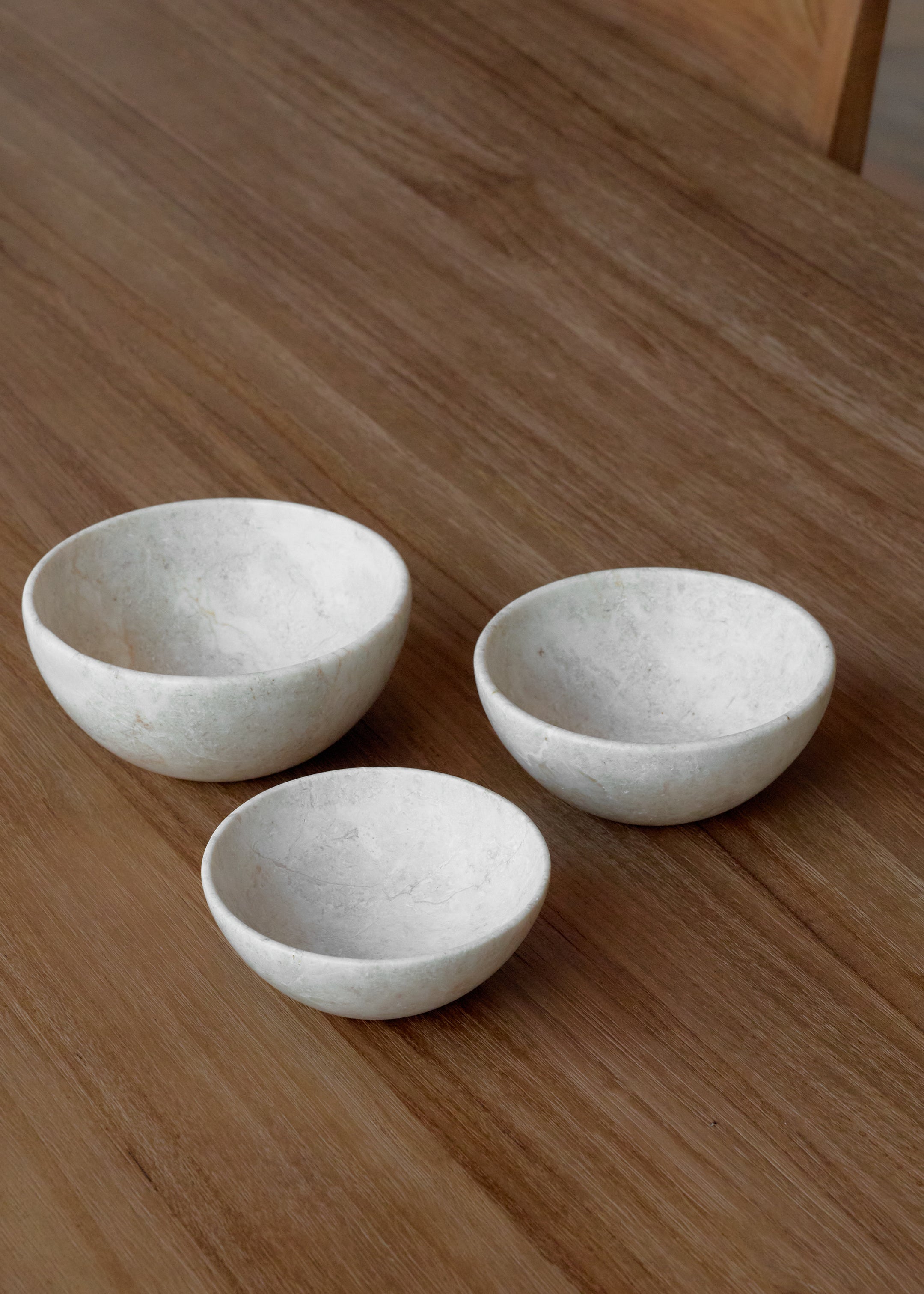 Suki Marble Stacking Bowl Set / Cream