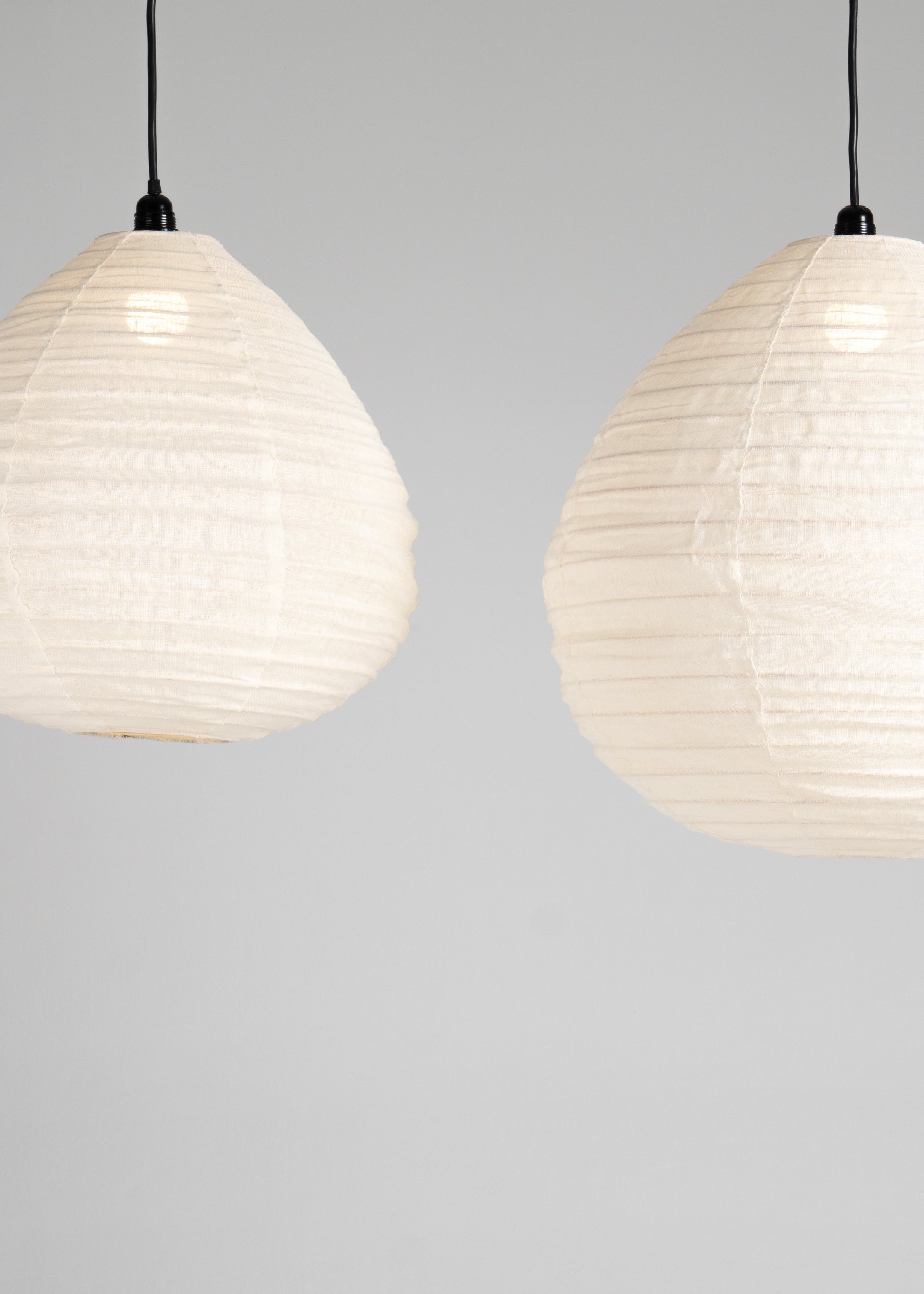 Malam Linen Lantern / Off  White / Large