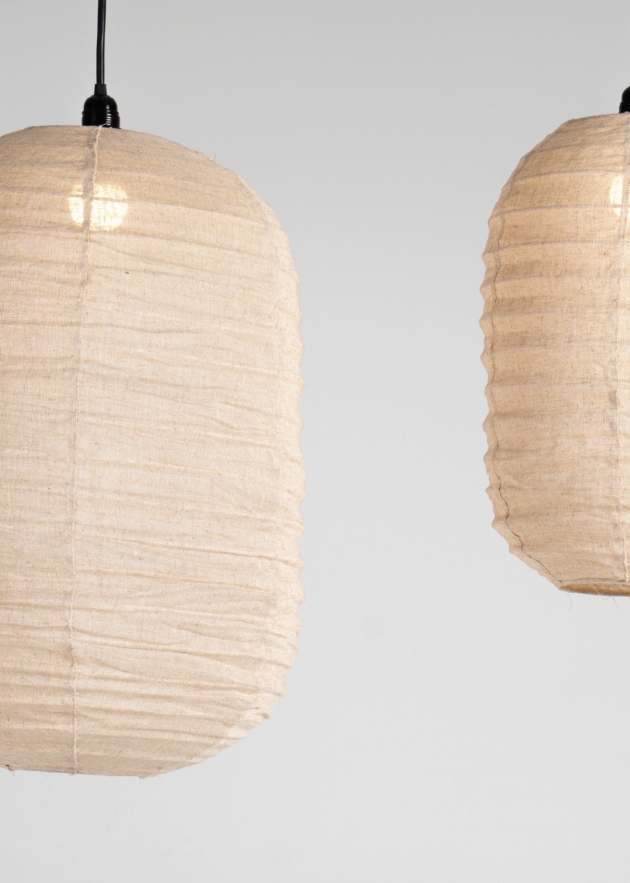 Shanti Linen Lantern / Natural  / Large