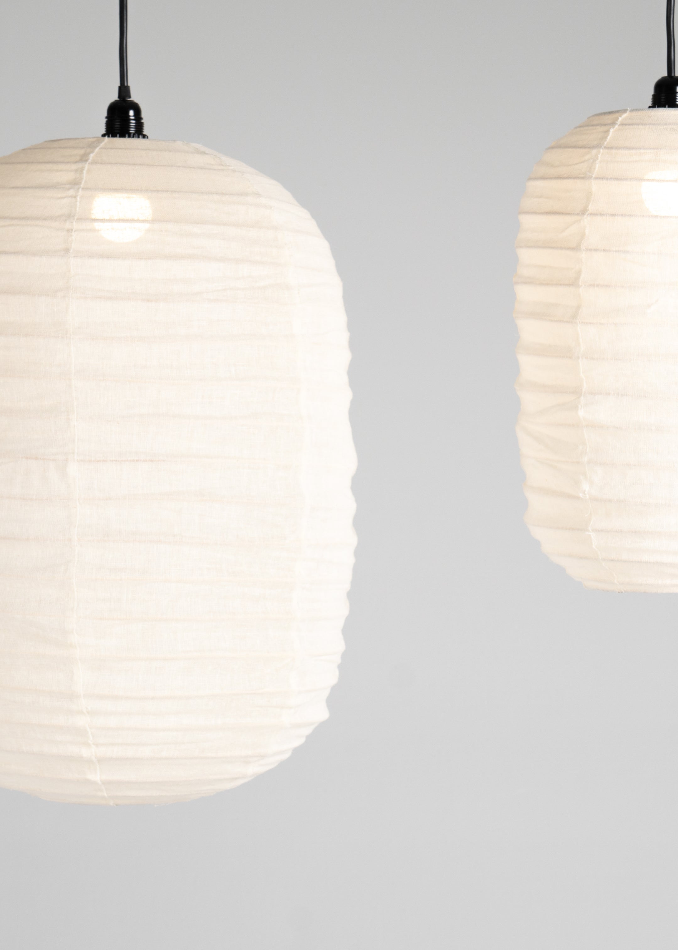 Shanti Linen Lantern / Off  White / Large