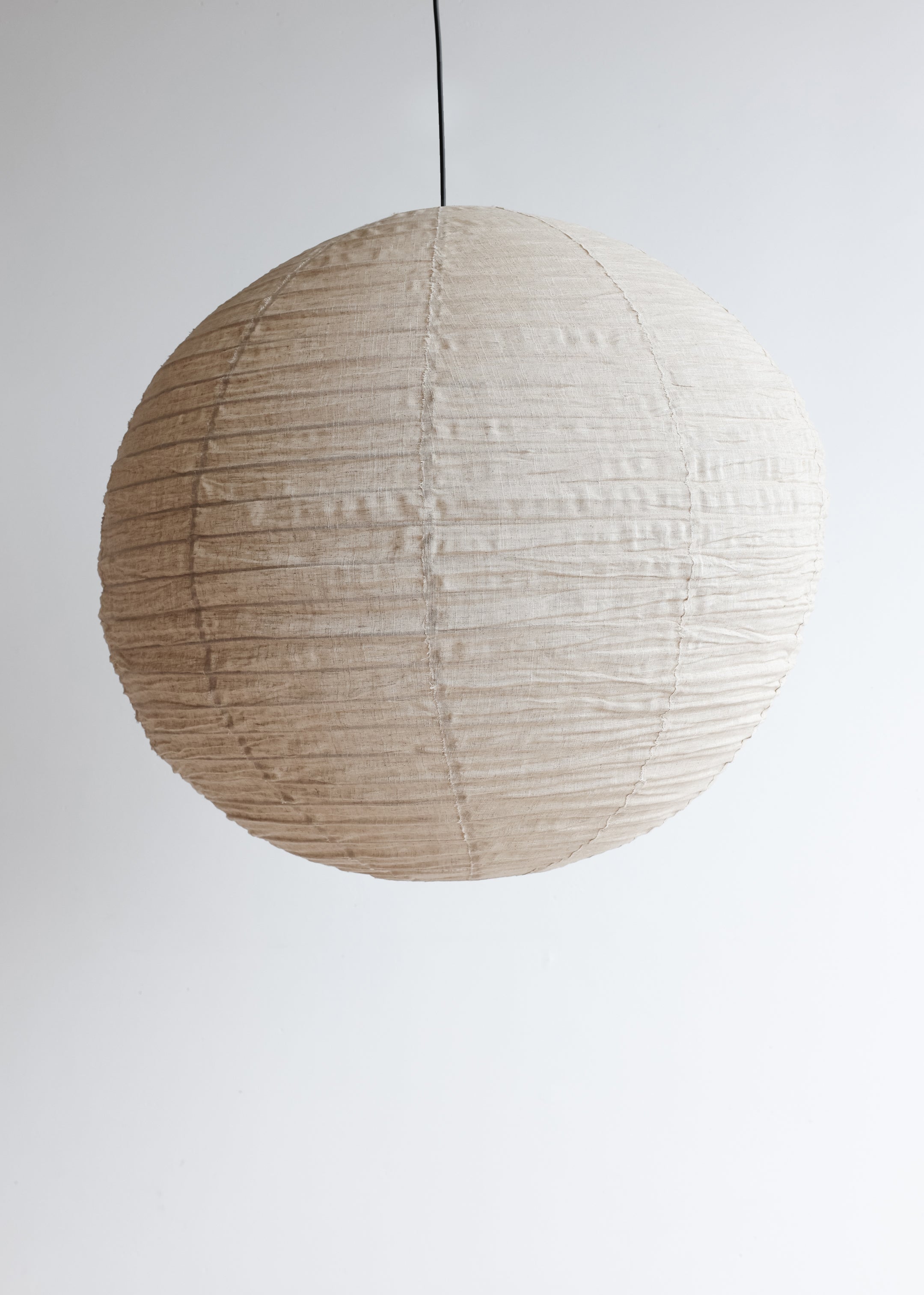 Globe Linen Lantern / Natural / 100cm
