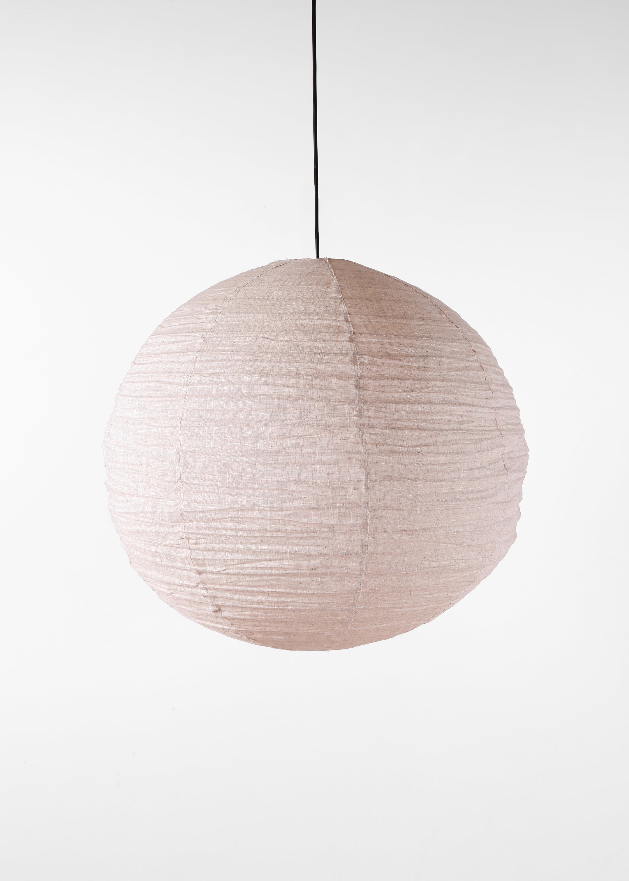 Globe Linen Lantern / Natural / 80cm