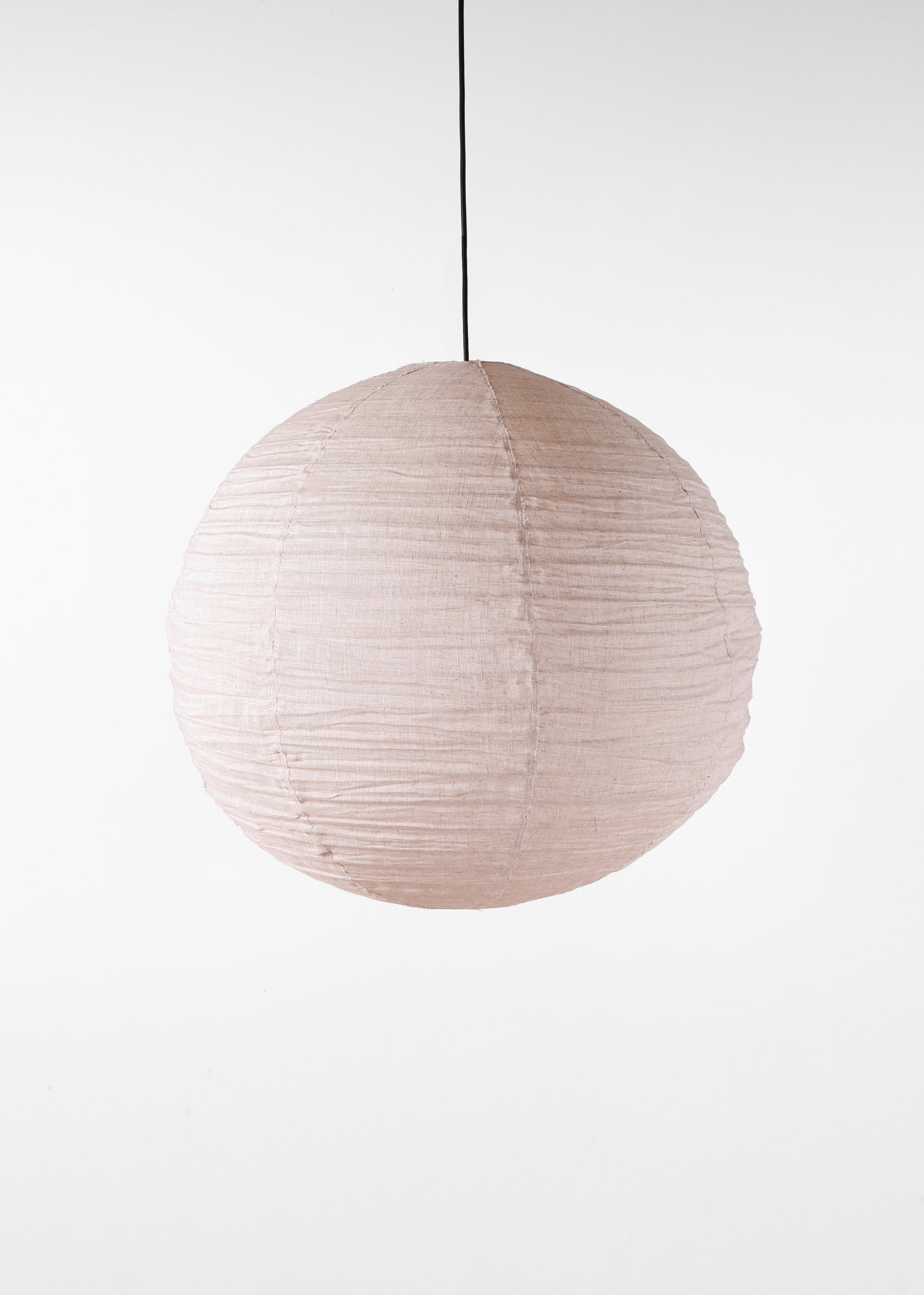 Globe Linen Lantern / Natural / 70cm