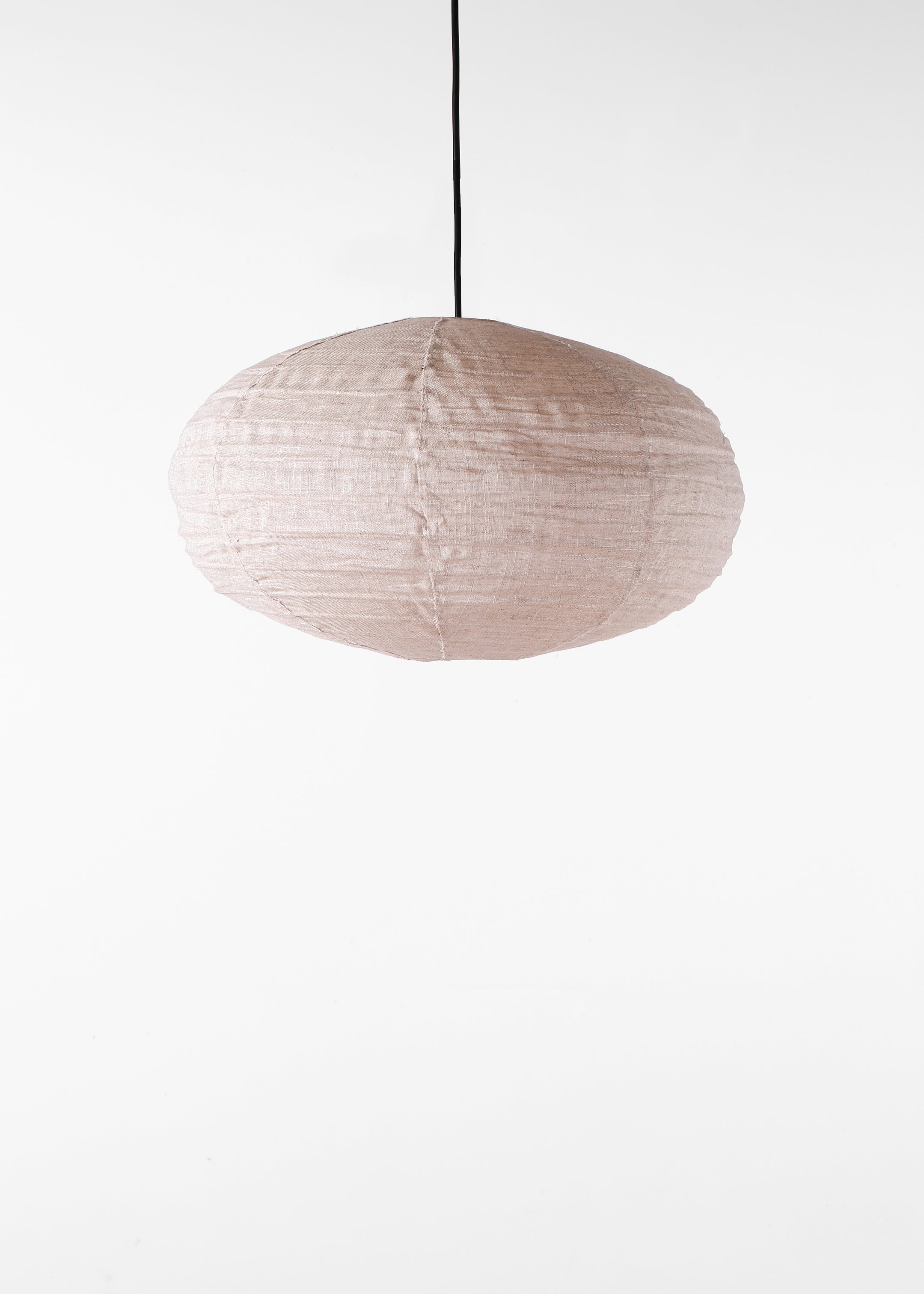 Oval Linen Lantern / Natural / Medium